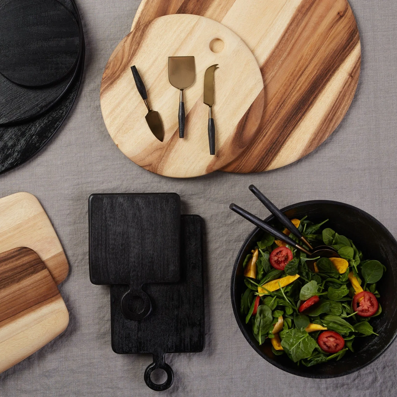 Acacia Wood Round Board Collection - Image 3