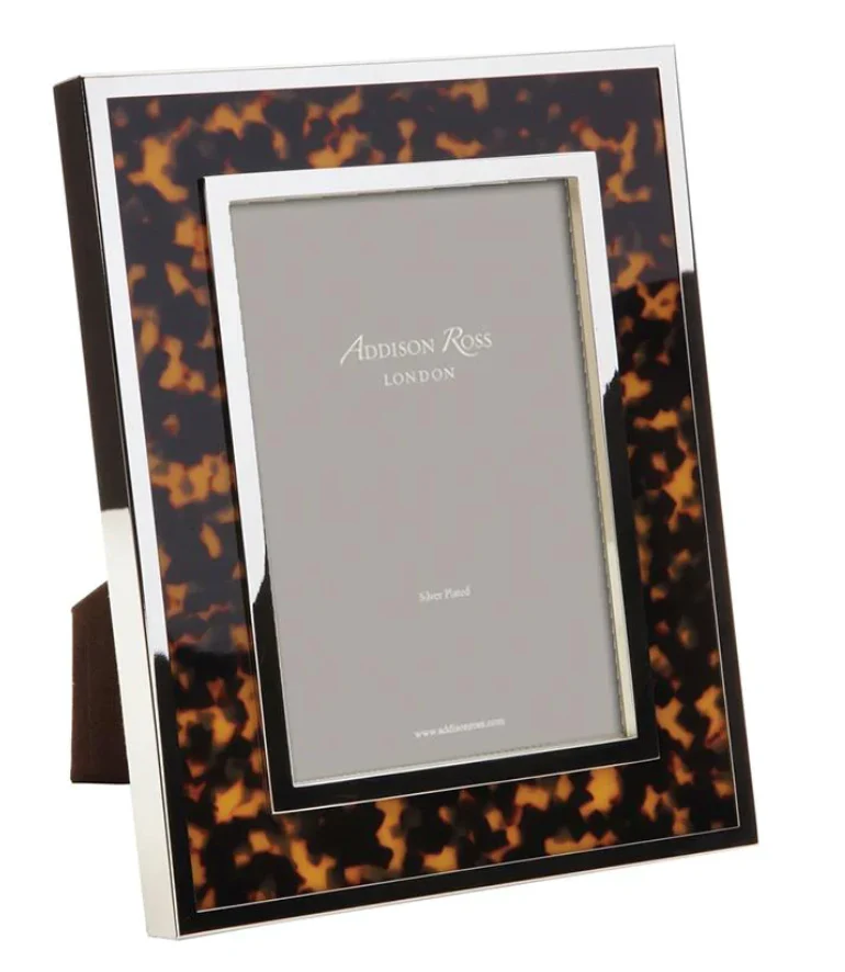 Windsor Faux Tortoiseshell and Silver Frame, 5 x 7
