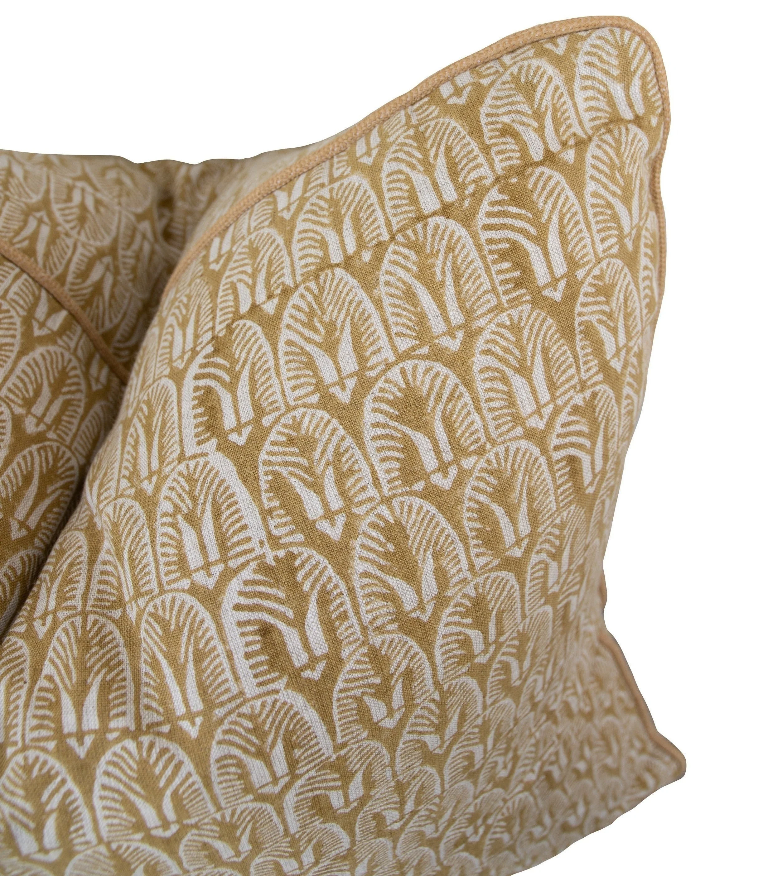 Belize Saffron Down Pillow with Contrast Cord - Image 2