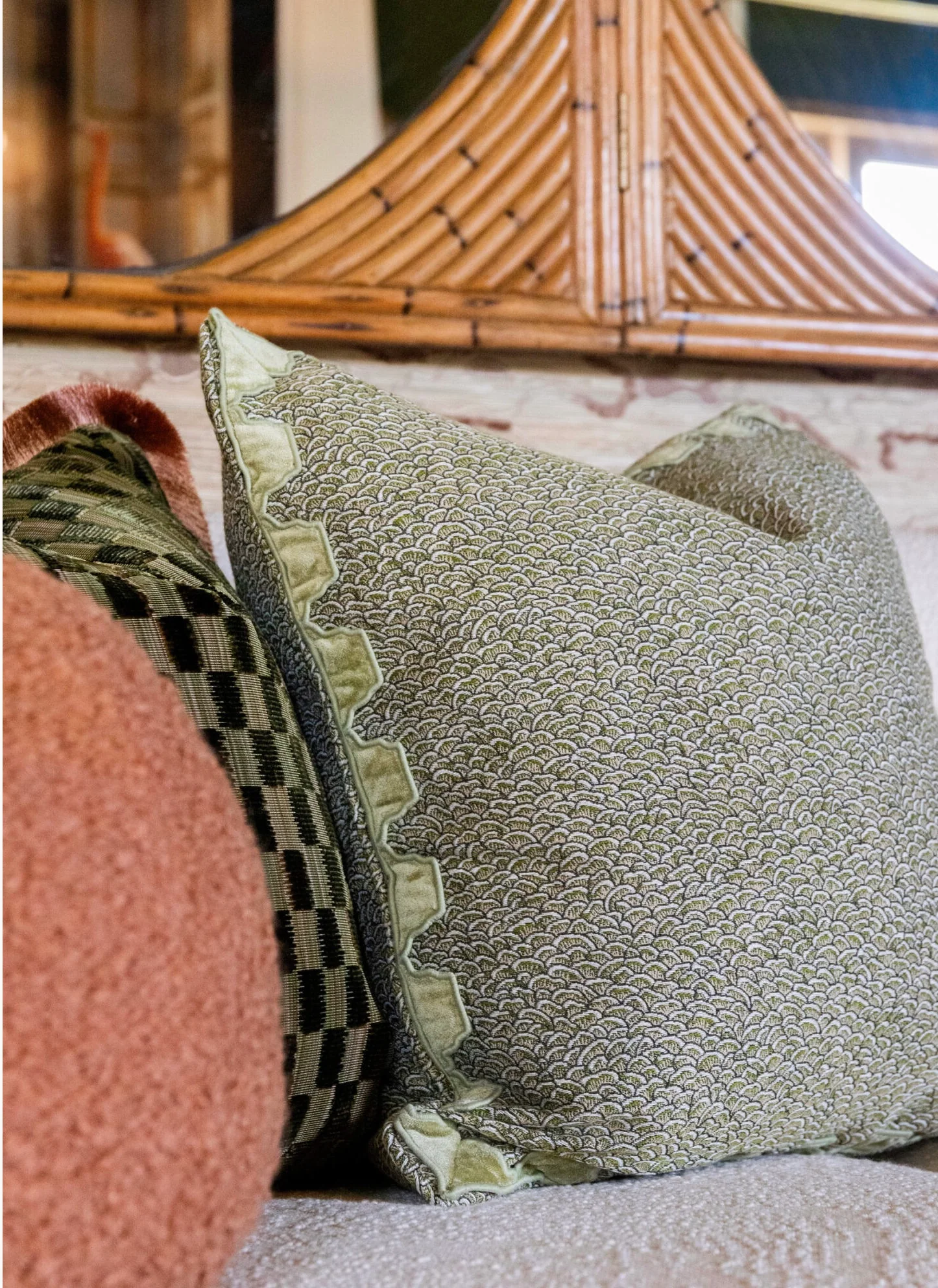 Cerilly Etang Pillow with Scallop Trim - Image 3