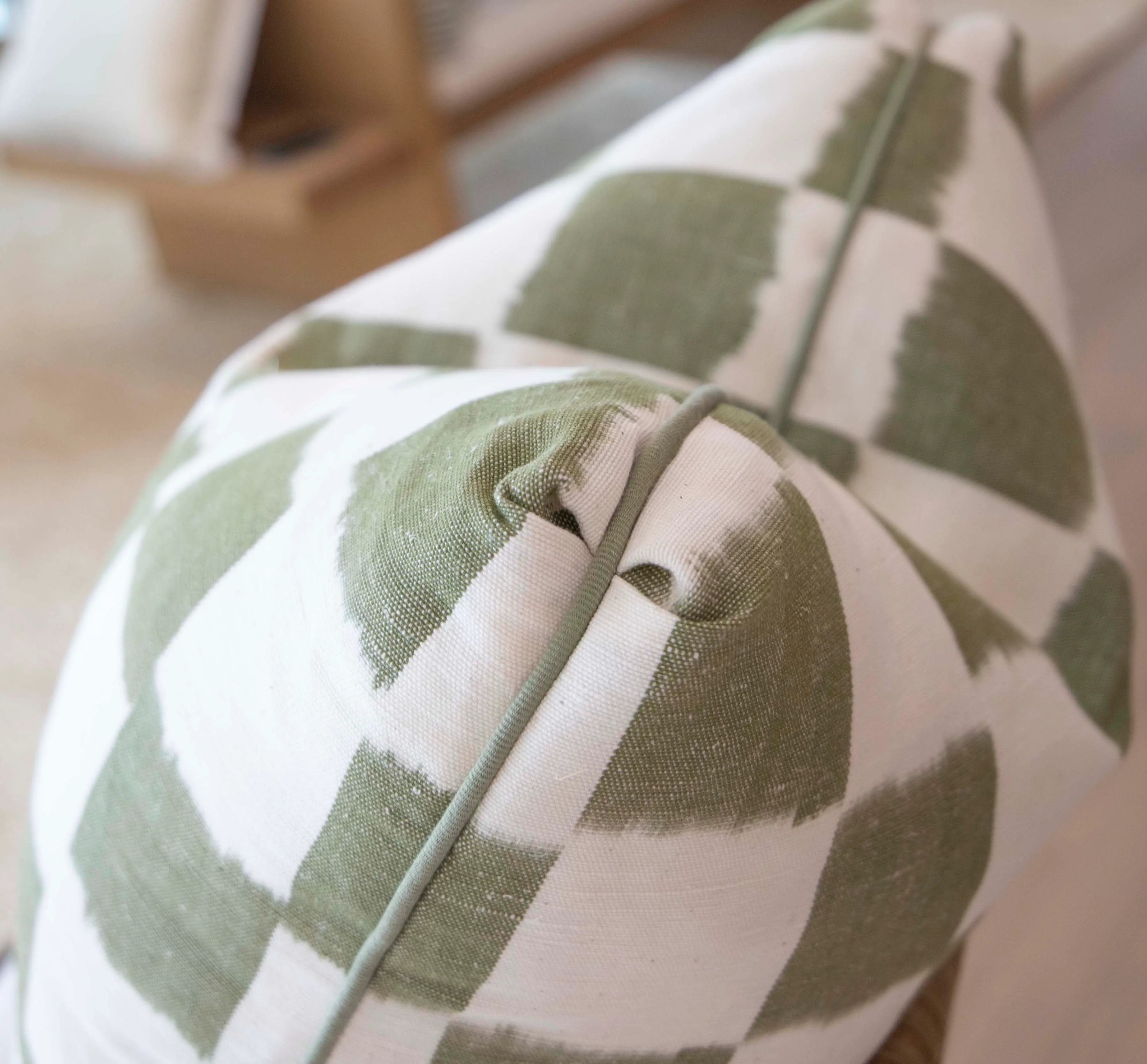 Checkerboard Green Pillow - Image 2