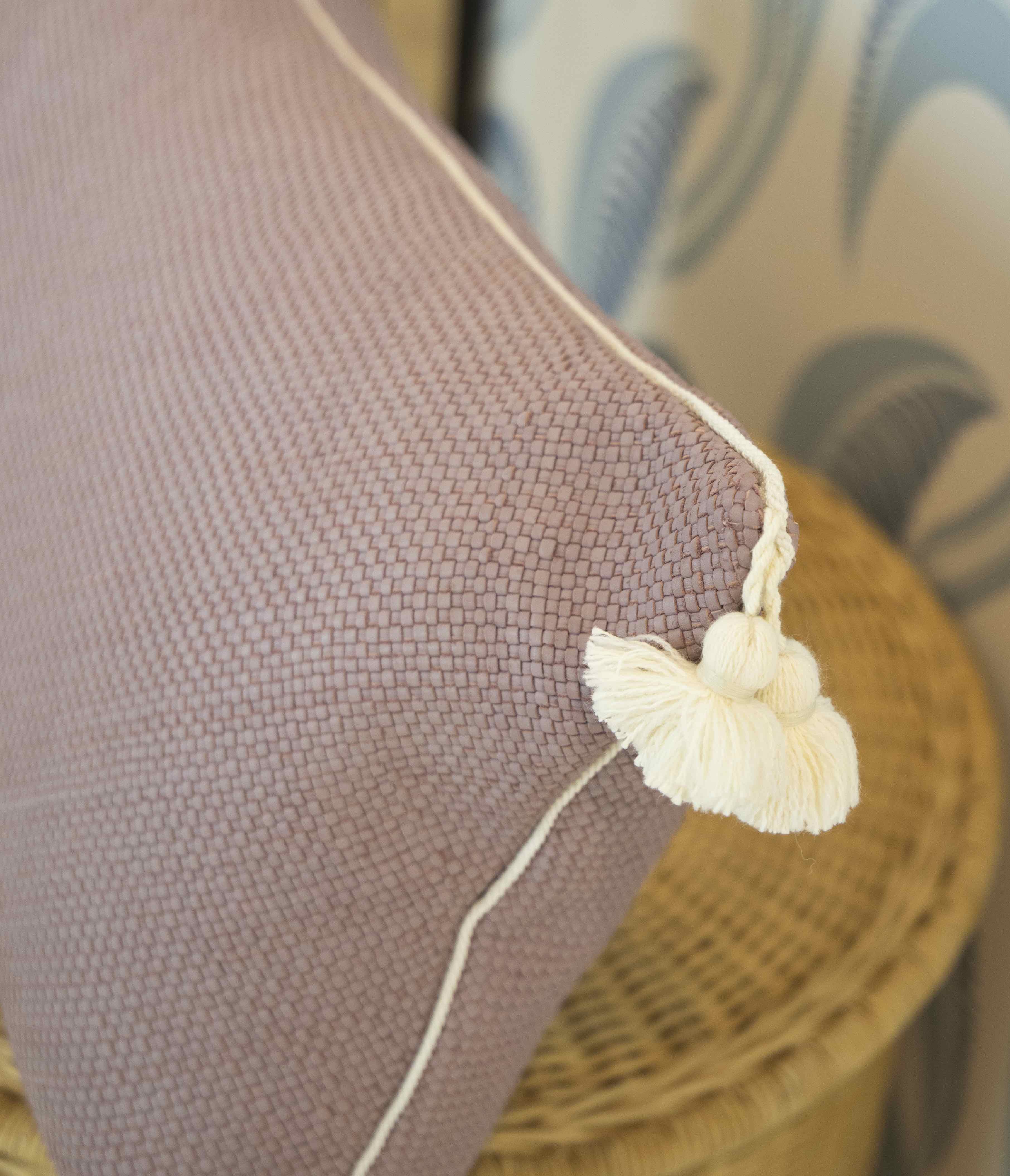 Royal Bohemian Heather Leather Pillow - Image 2