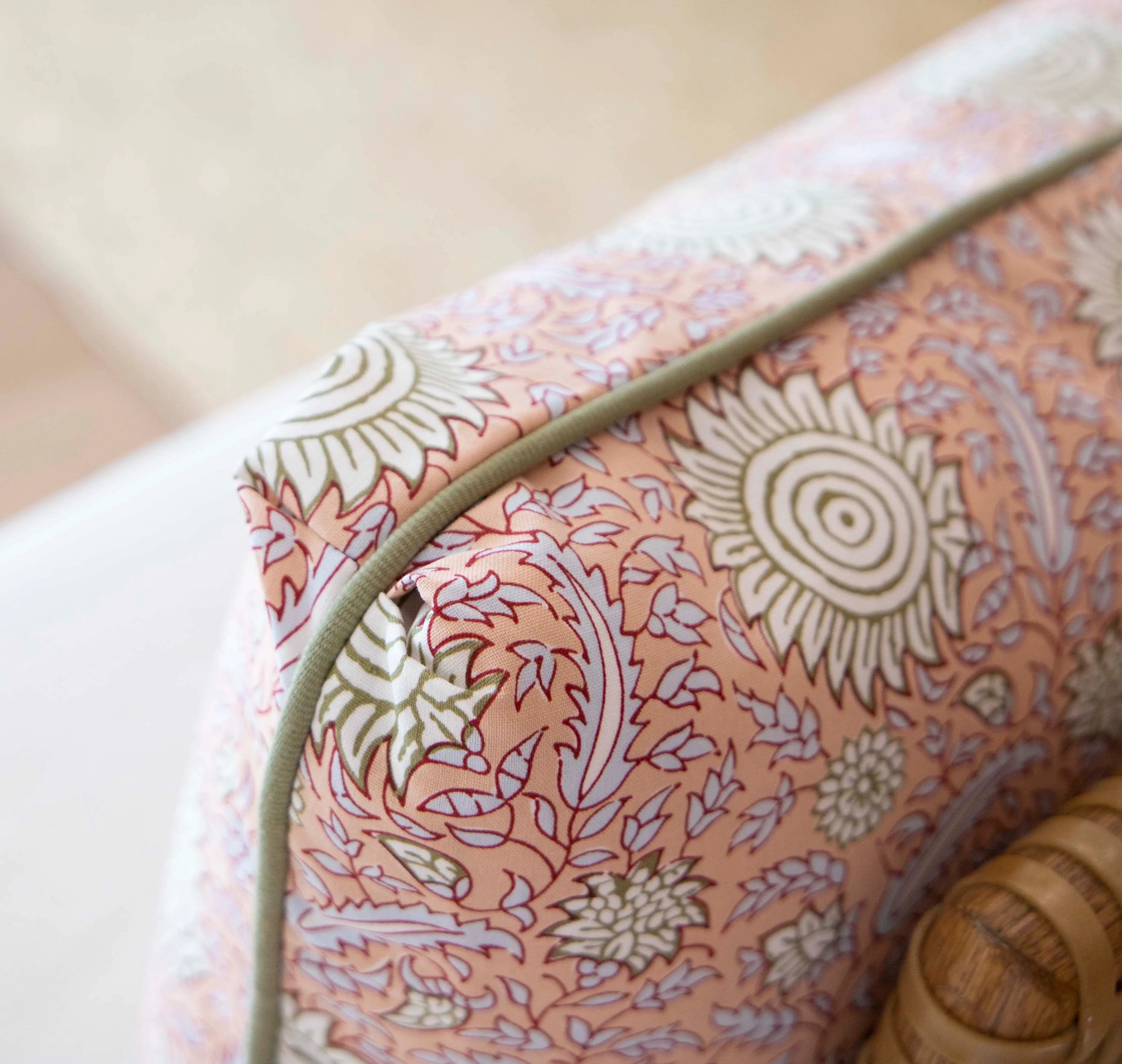 Semi Kalamkar Petale Lumbar Pillow - Image 2