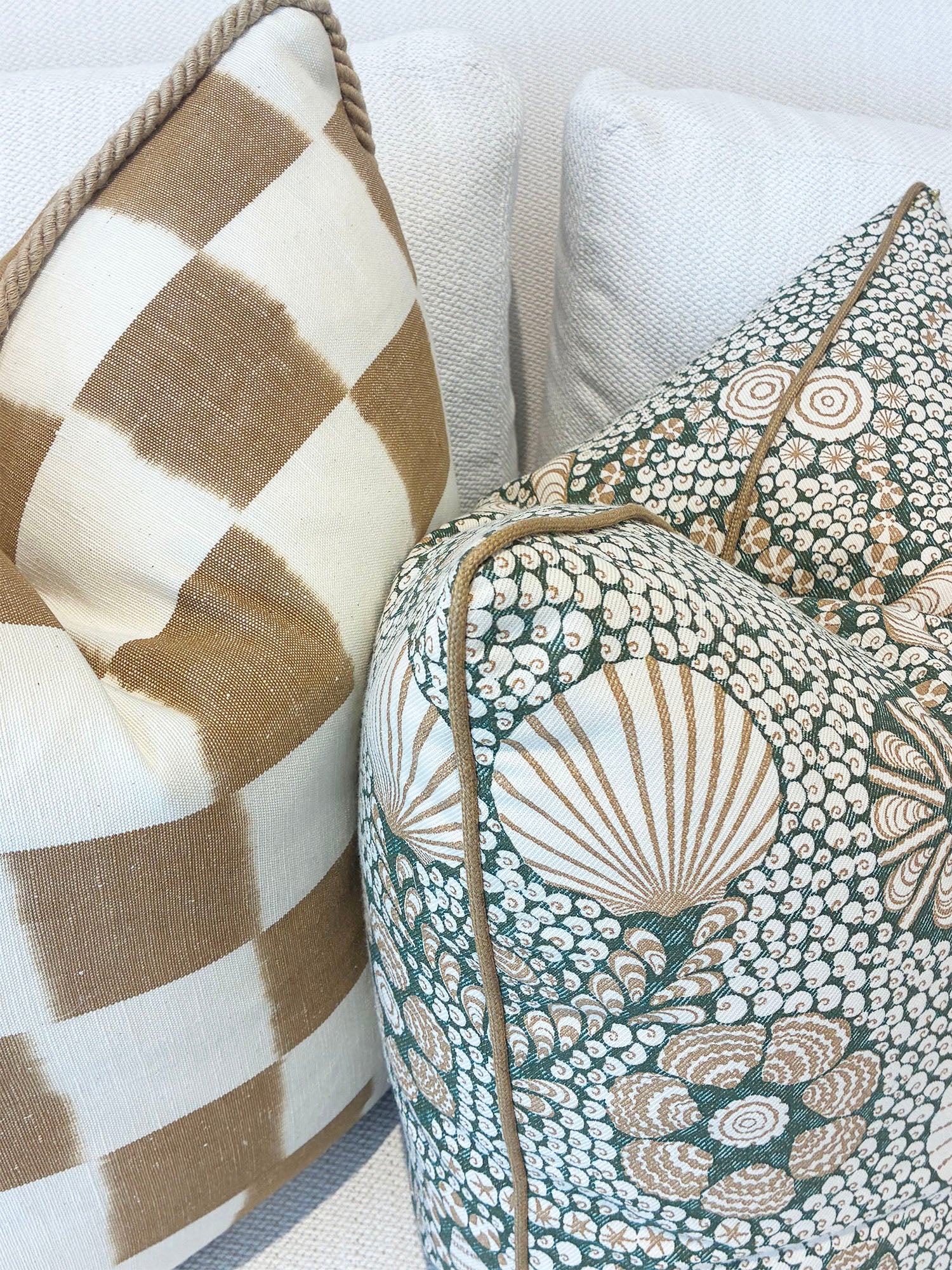 Shell Grotto Green/Tan Pillow - Image 2