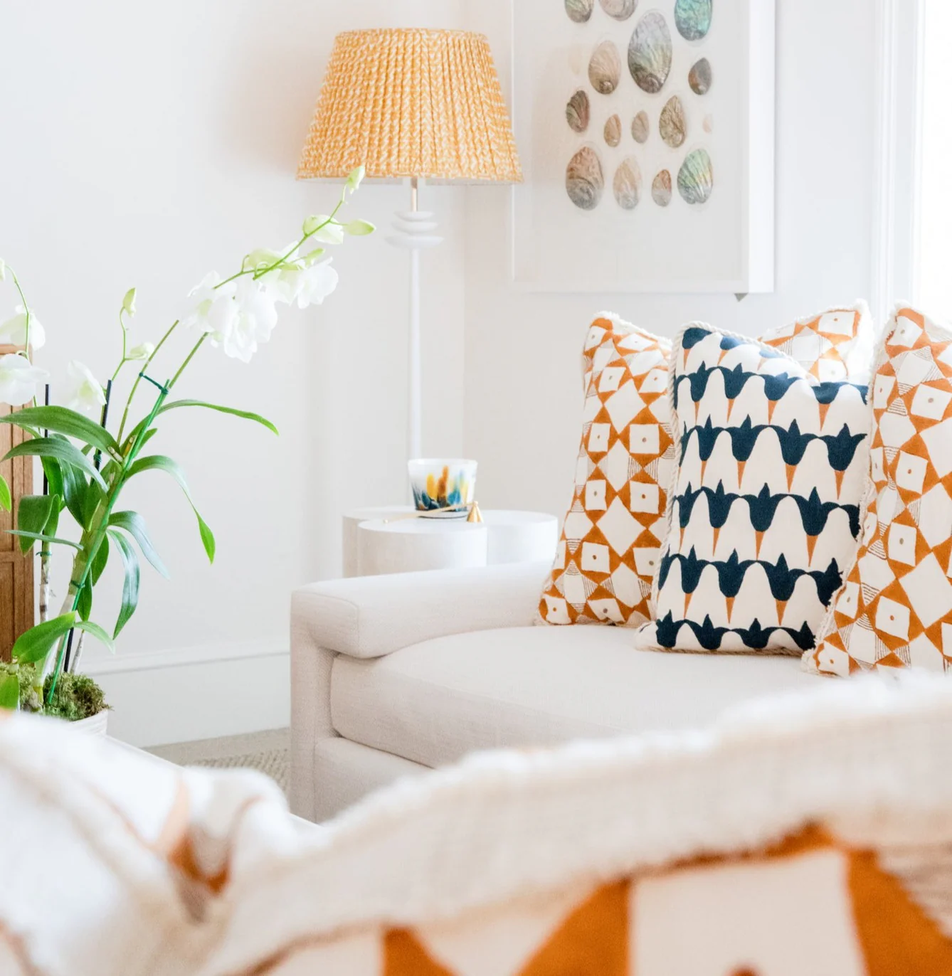 Tulip Midnight & Copper Pillow - Image 2