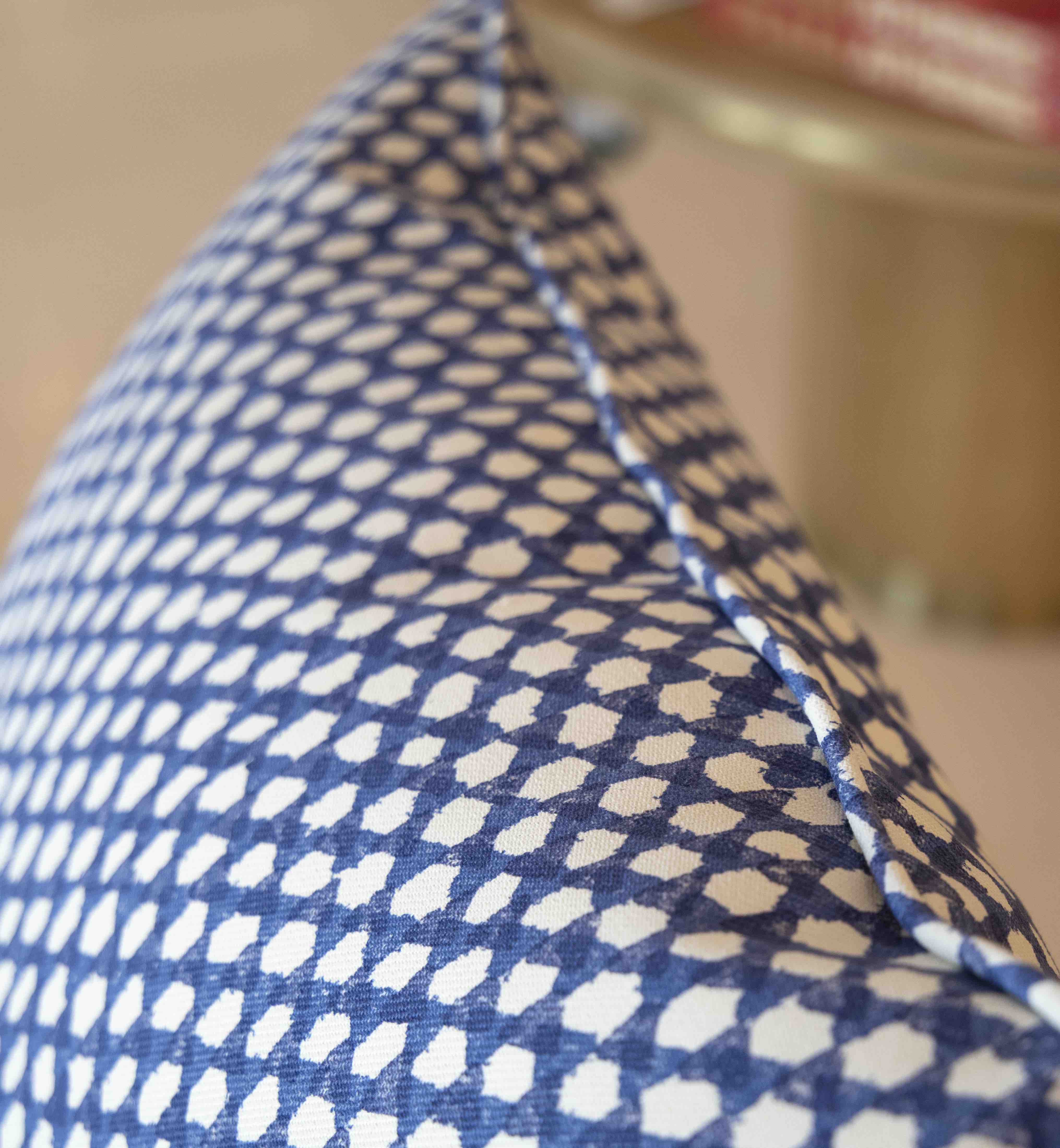 Royal Blue Wicker Outdoor Pillow - Image 2