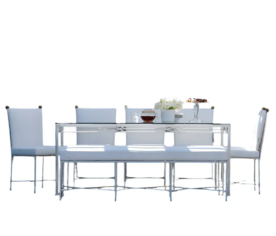 Amalfi Dining Table in White Vermouth