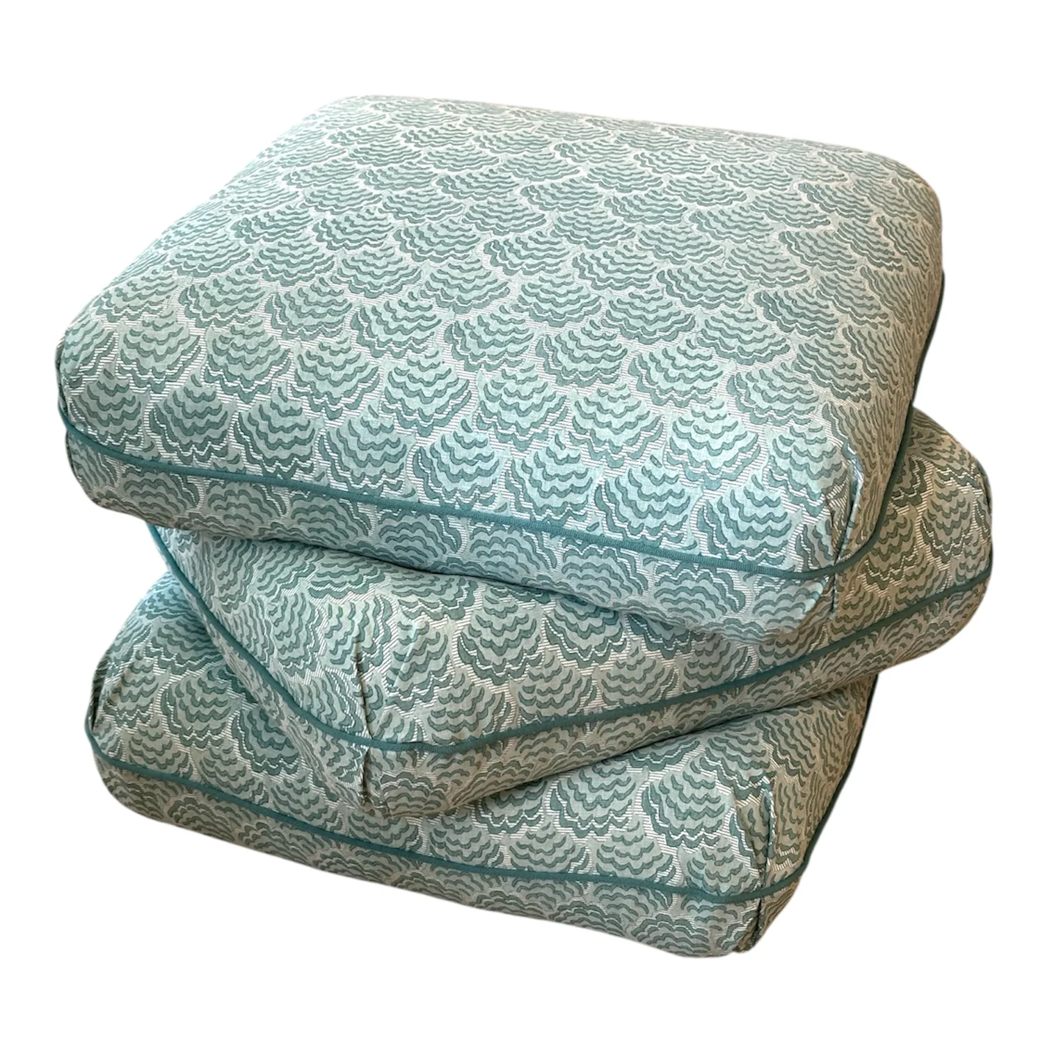 Ashley Ottoman in Jhinuk Teal - Image 2