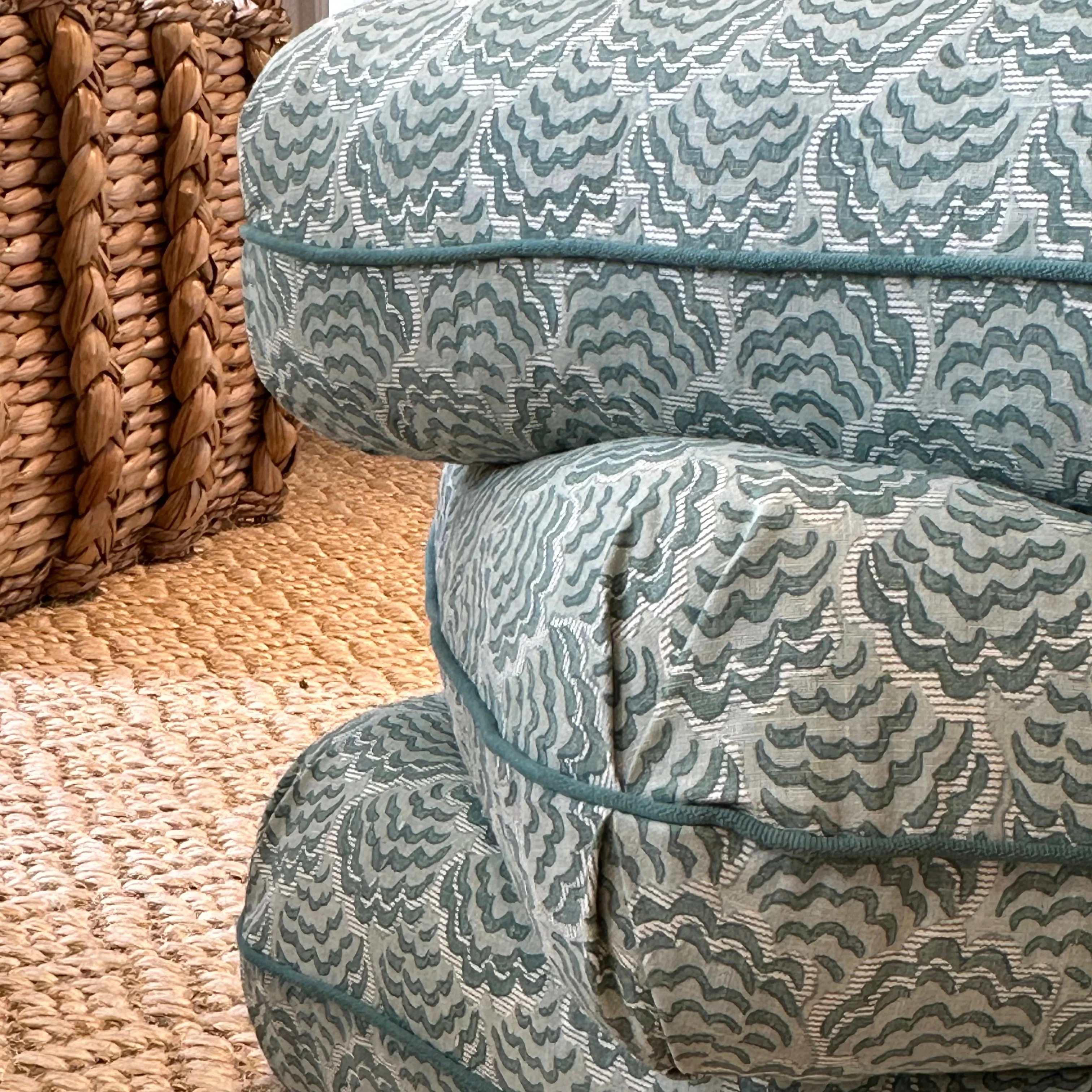 Ashley Ottoman in Jhinuk Teal - Image 3
