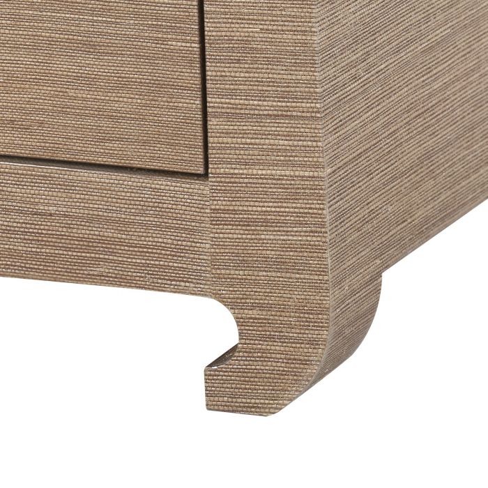 Ming 2 Drawer Side Table in Brown - Image 4
