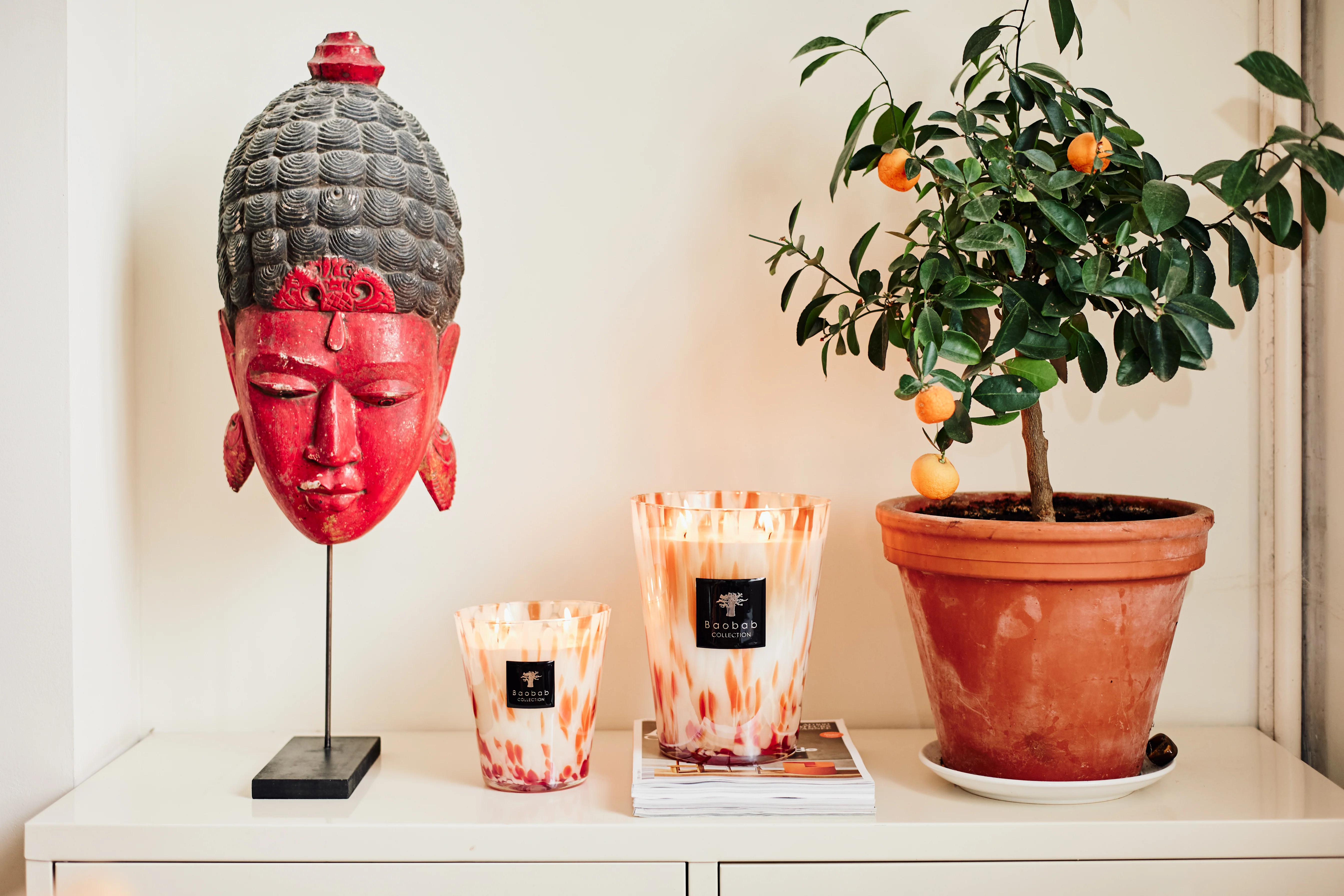 Baobab Collection Pearls Coral Candle - Image 5