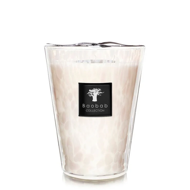 Baobab Collection Pearls White Candle - Image 4