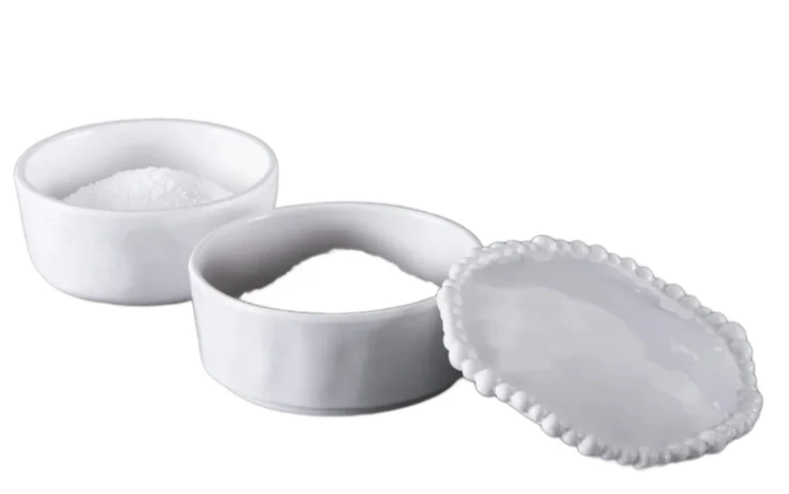 Vida Alegria Melamine Stackable Salt and Pepper Cellar with Lid - Image 2