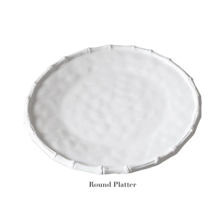 Vida White Bamboo Serveware Collection - Image 3