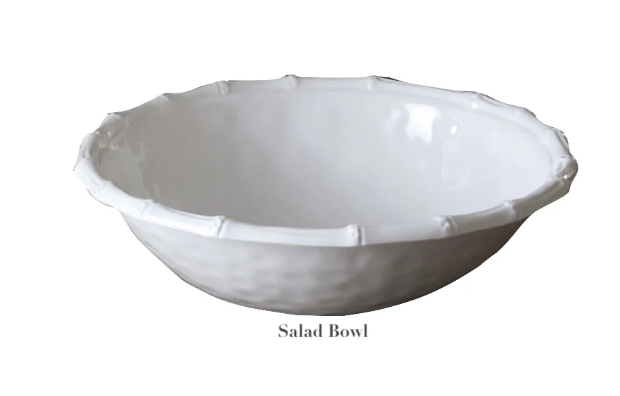 Vida White Bamboo Serveware Collection - Image 4