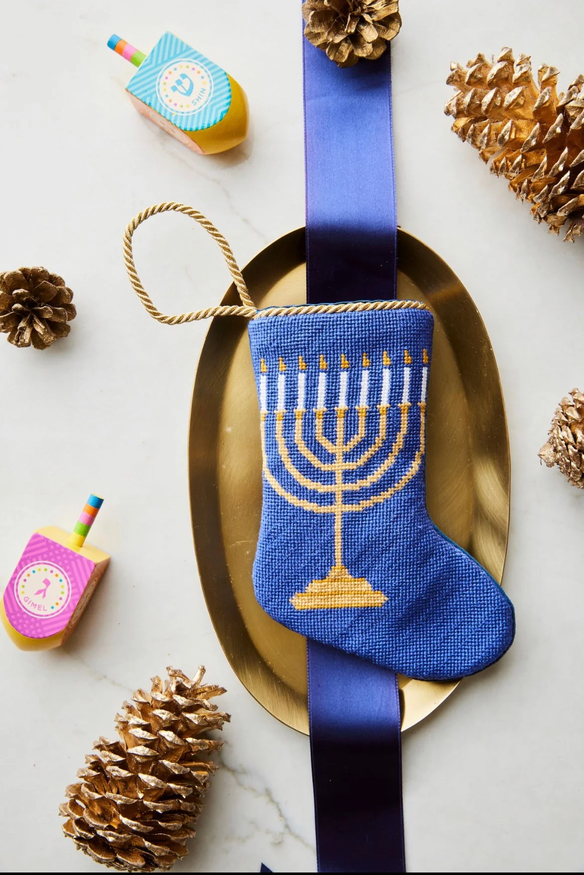 Light the Menorah Needle Point Stocking - Image 2