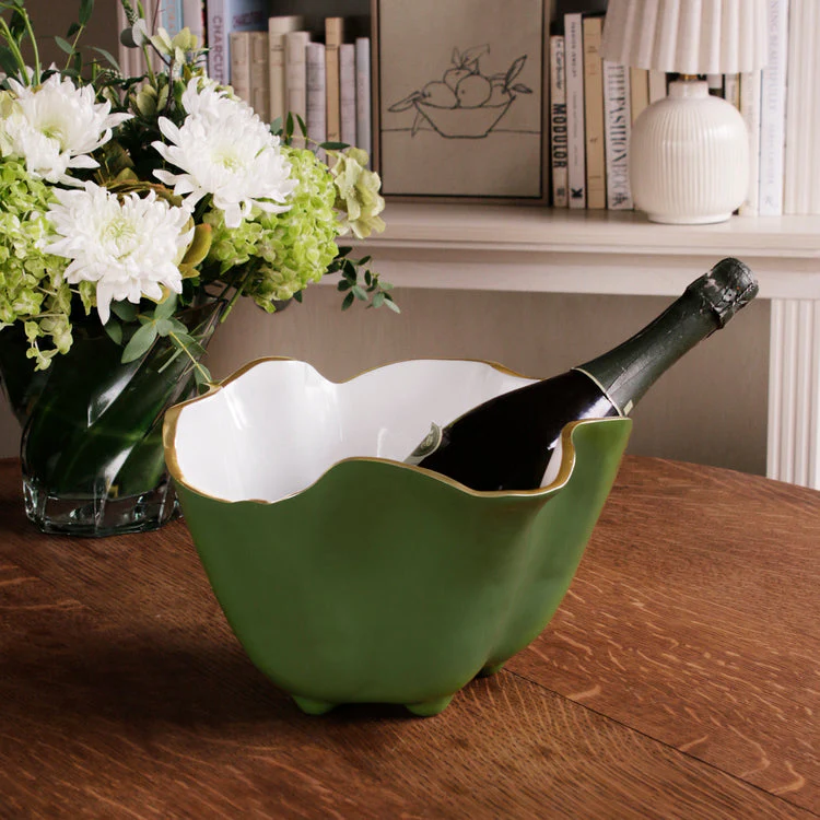 Encanto Leaf Green & White Serveware Collection - Image 2