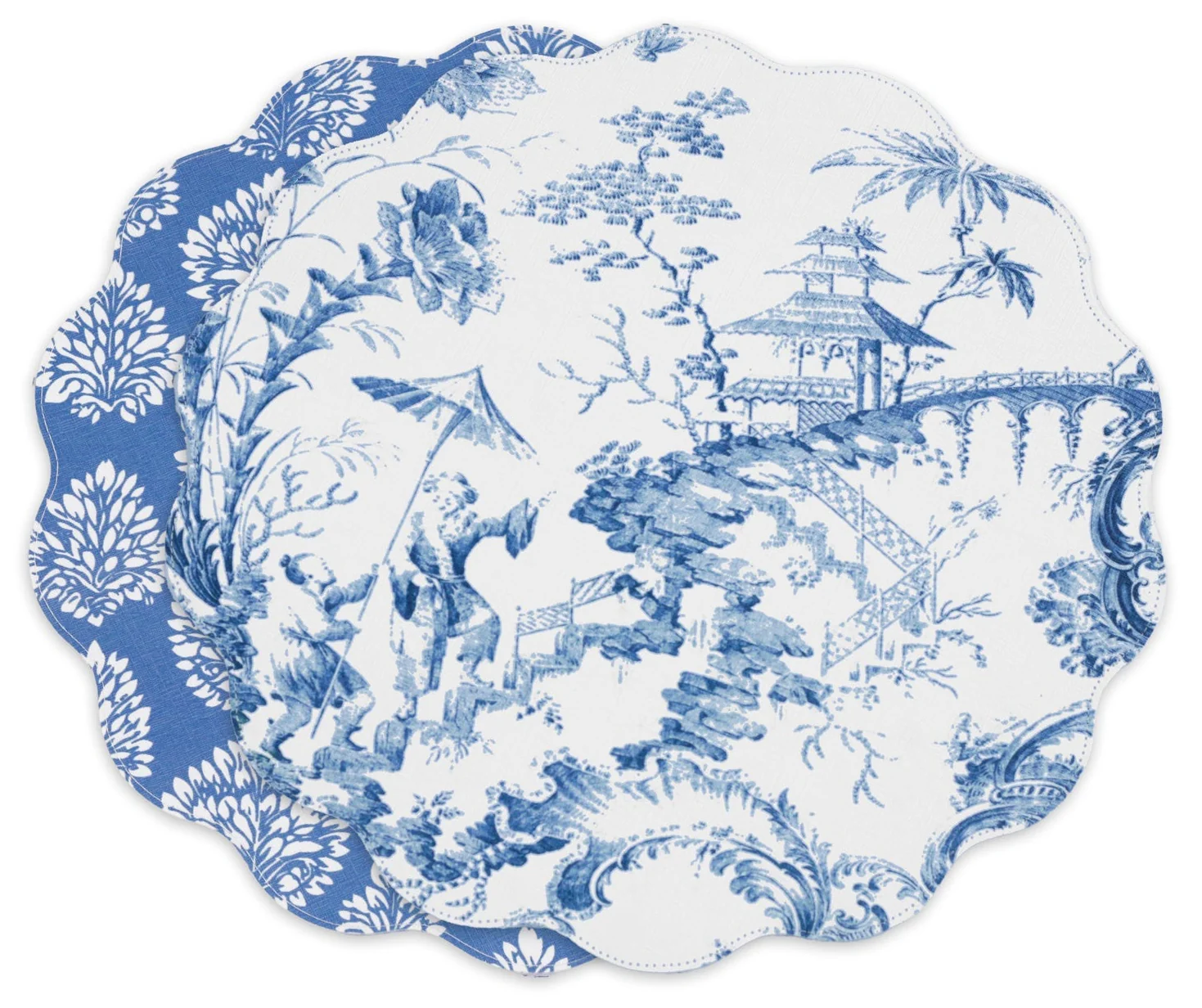 VIDA Chinoiserie Reversible Round Placemat