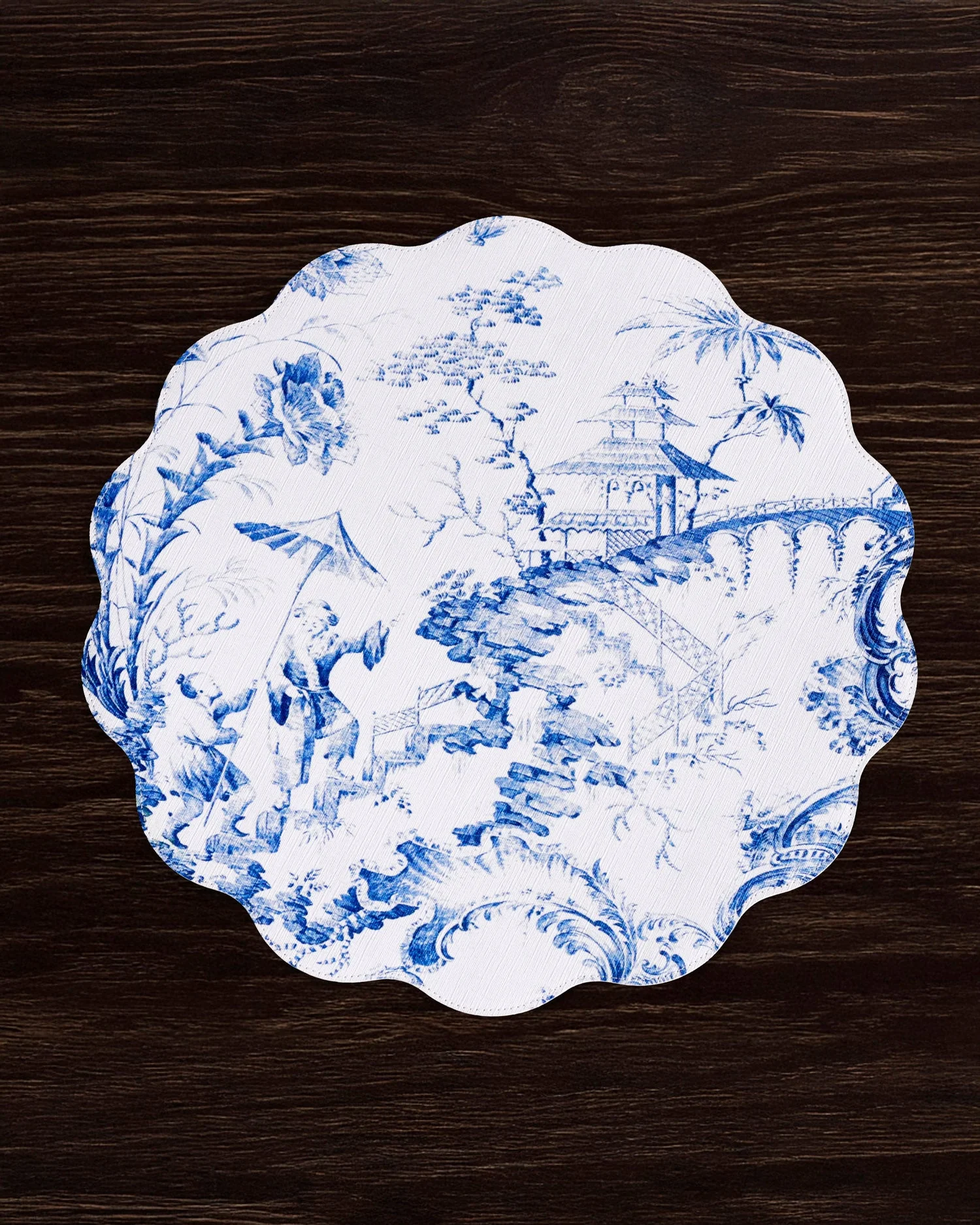 VIDA Chinoiserie Reversible Round Placemat - Image 4