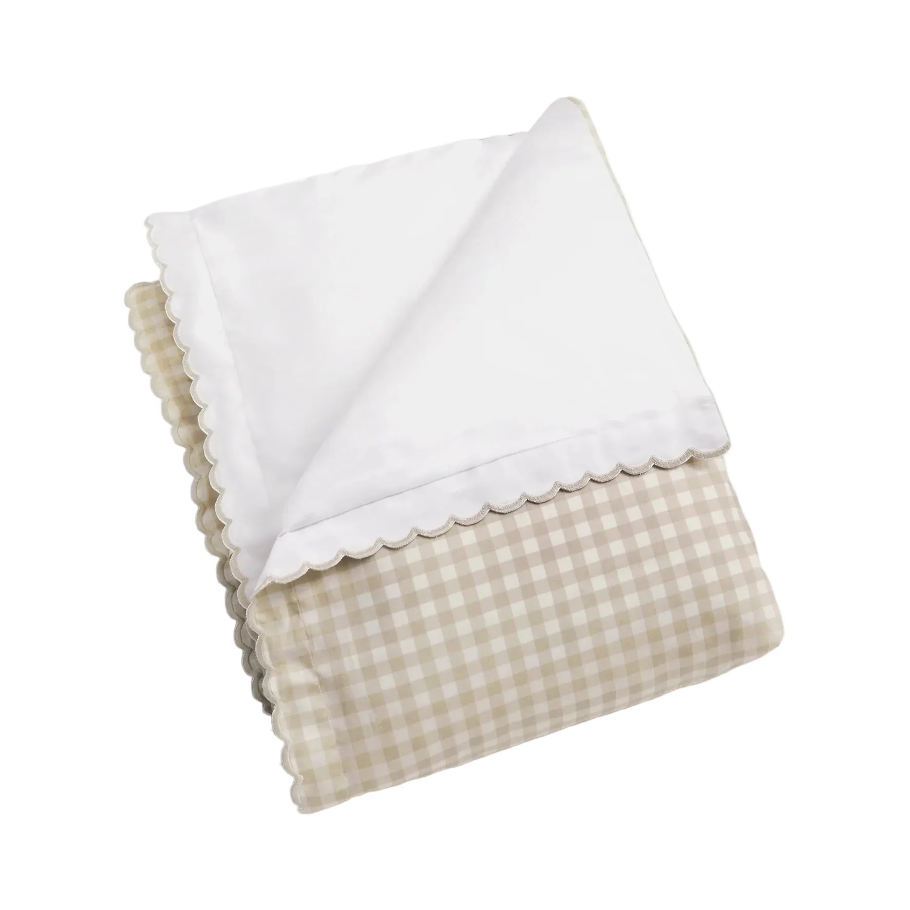 Beige Picnic Gingham Bedding