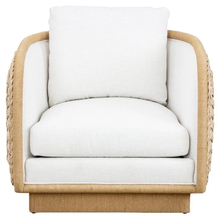 Coastal Braided Swivel Lounge Chair - Image 2