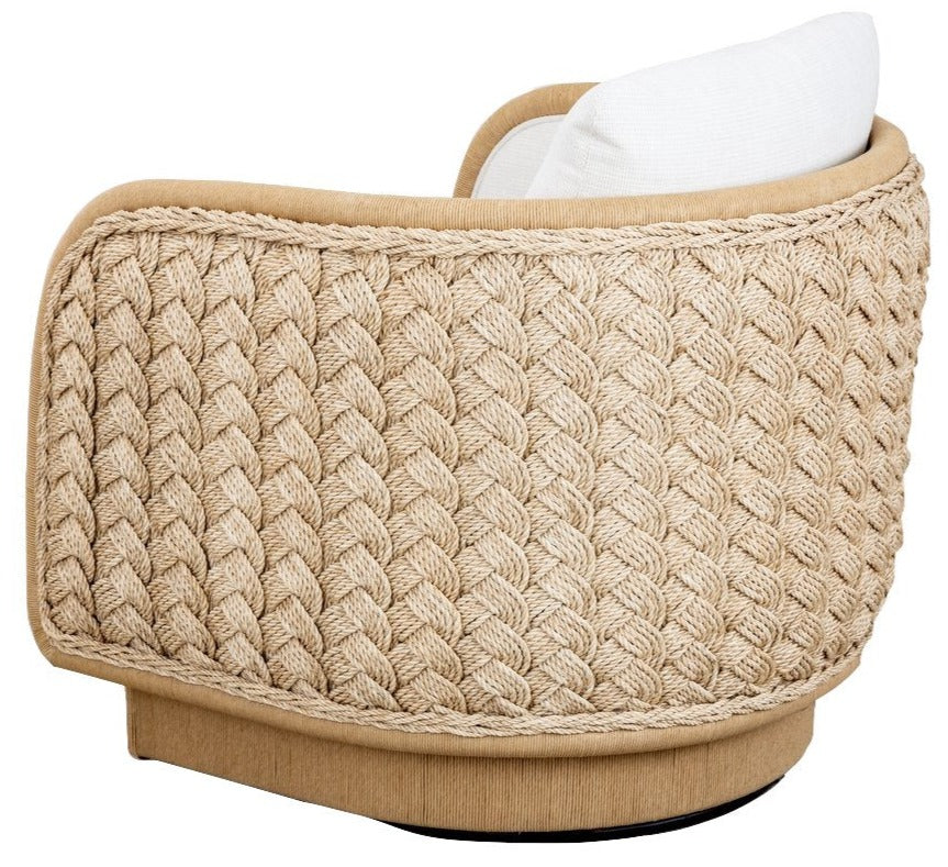 Coastal Braided Swivel Lounge Chair - Image 3