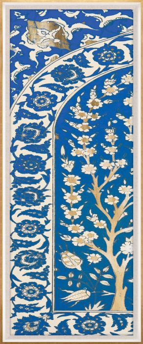 Blue and Gold Moroccan Panel 1