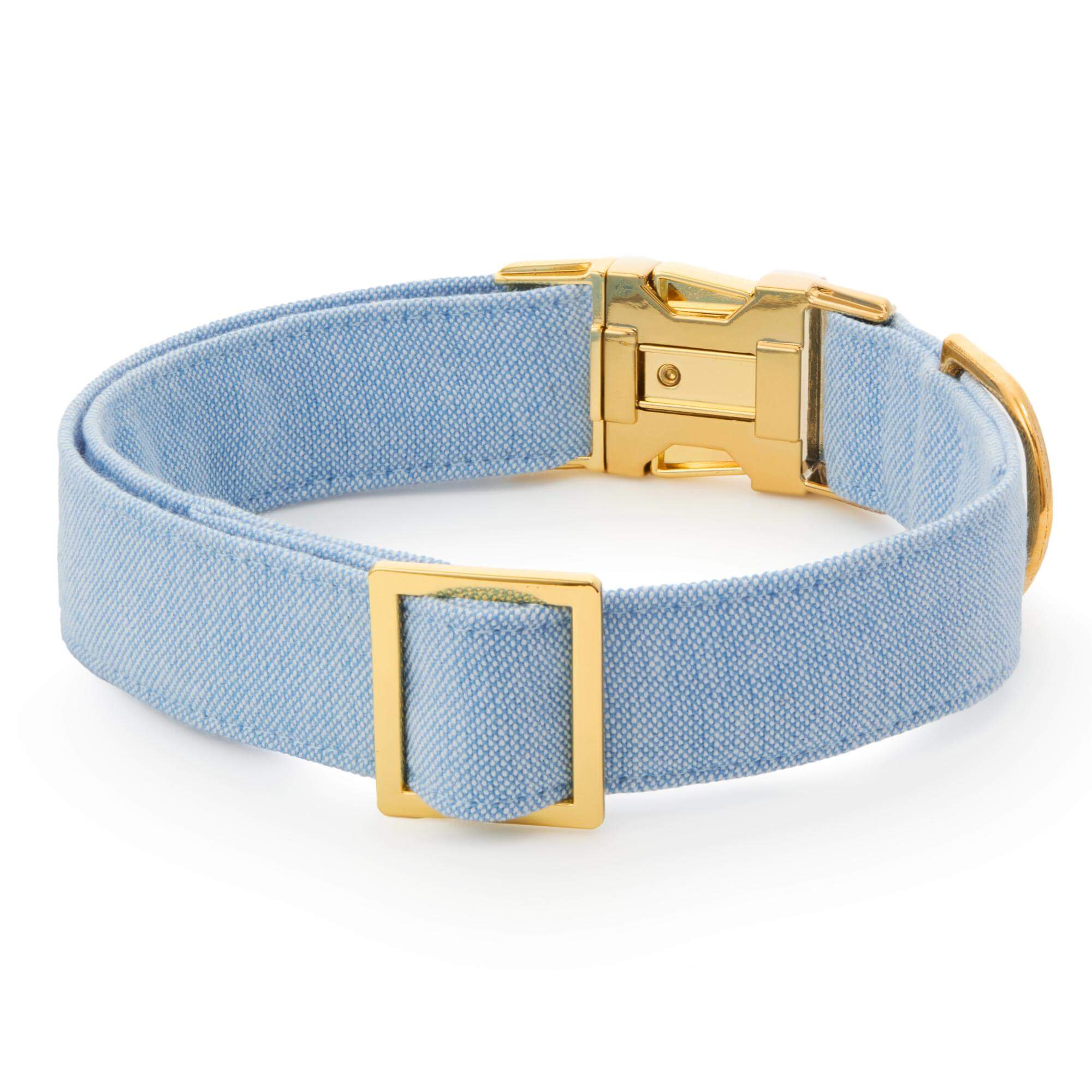 Blue Chambray Dog Collar - Image 2