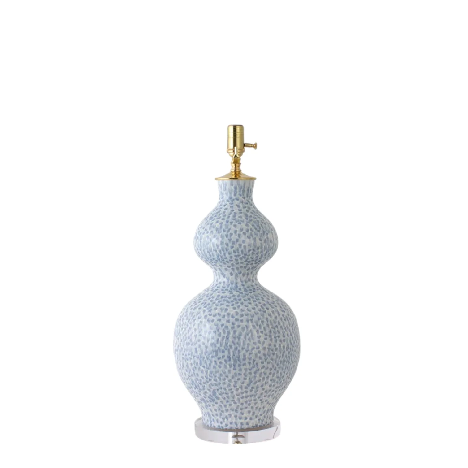 Blue Dappled Double Gourd Lamp - Image 2
