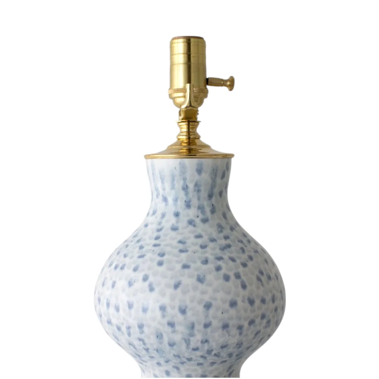 Blue Dappled Double Gourd Lamp - Image 3