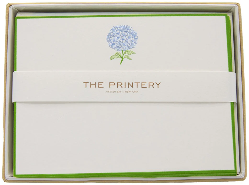 Blue Green Hydrangea Card Set