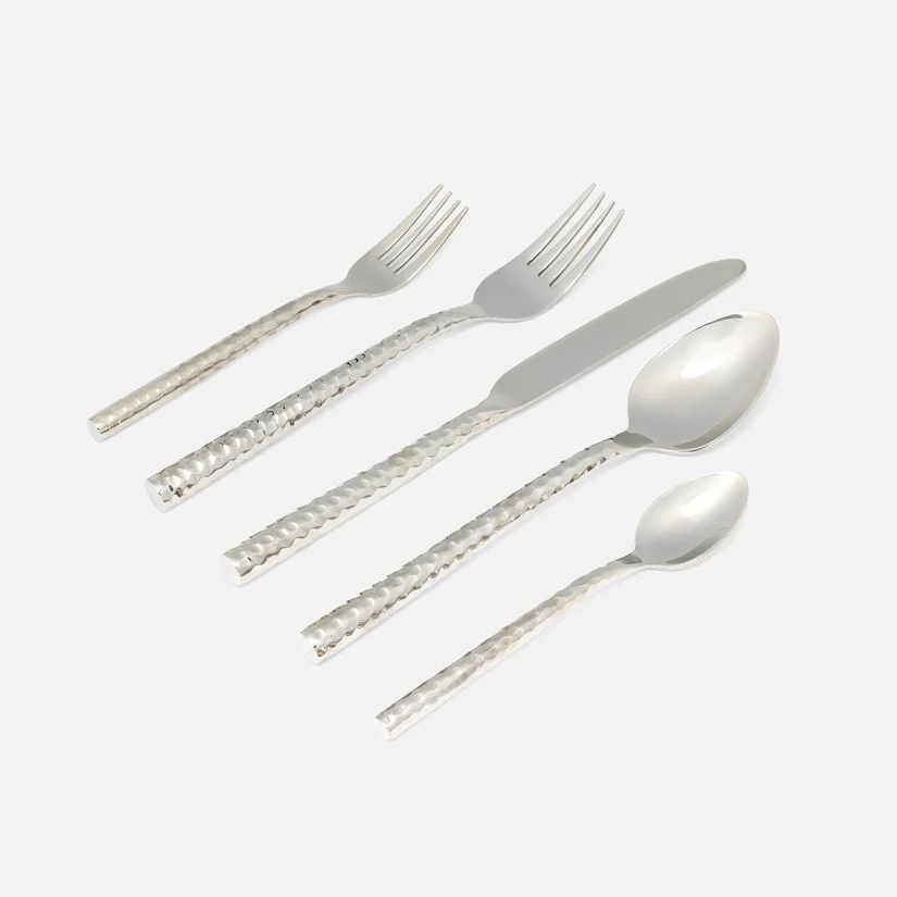 Annella 5 Piece Flatware Set, Silver - Image 2