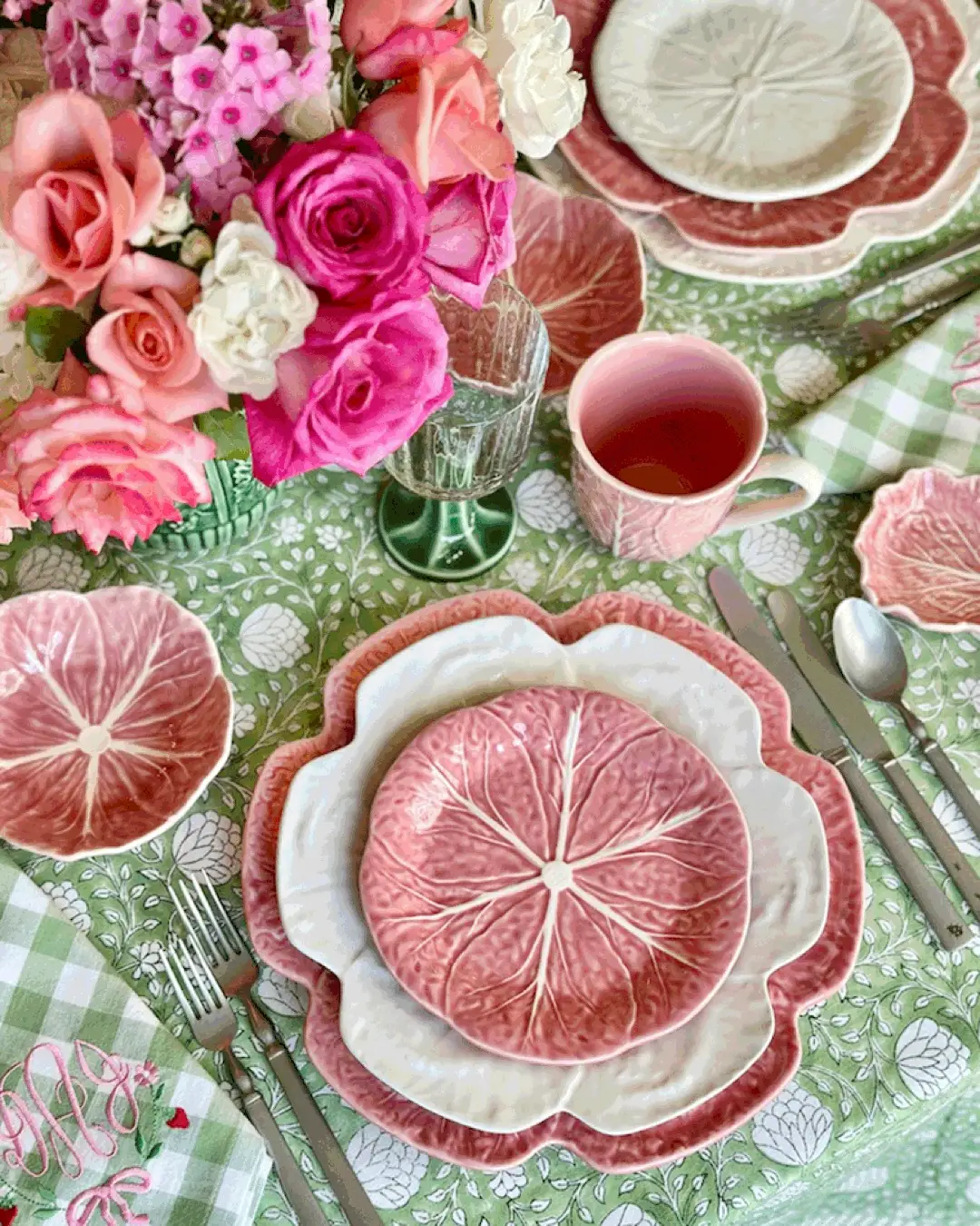 Pink Cabbage Leaf Dinnerware and Serveware Collection - Image 11
