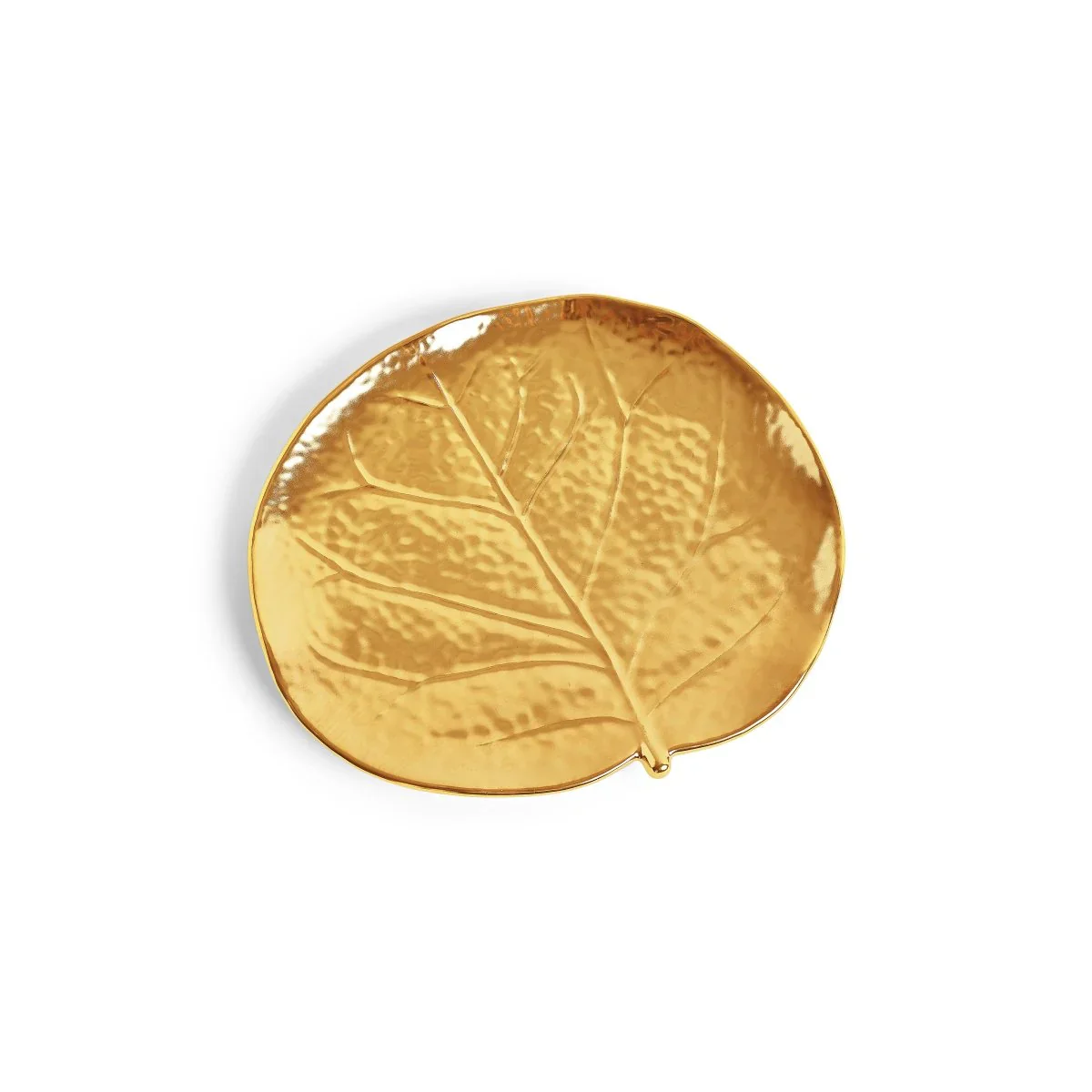 Botanical Leaf Gold Tidbit Plate Set - Image 2