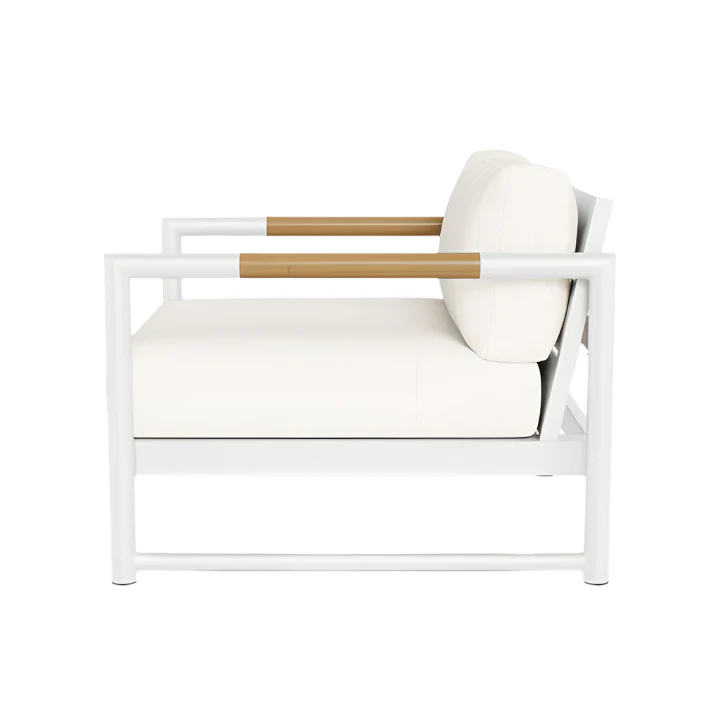 Breeze XL Lounge Chair in White Panama Blanco - Image 4
