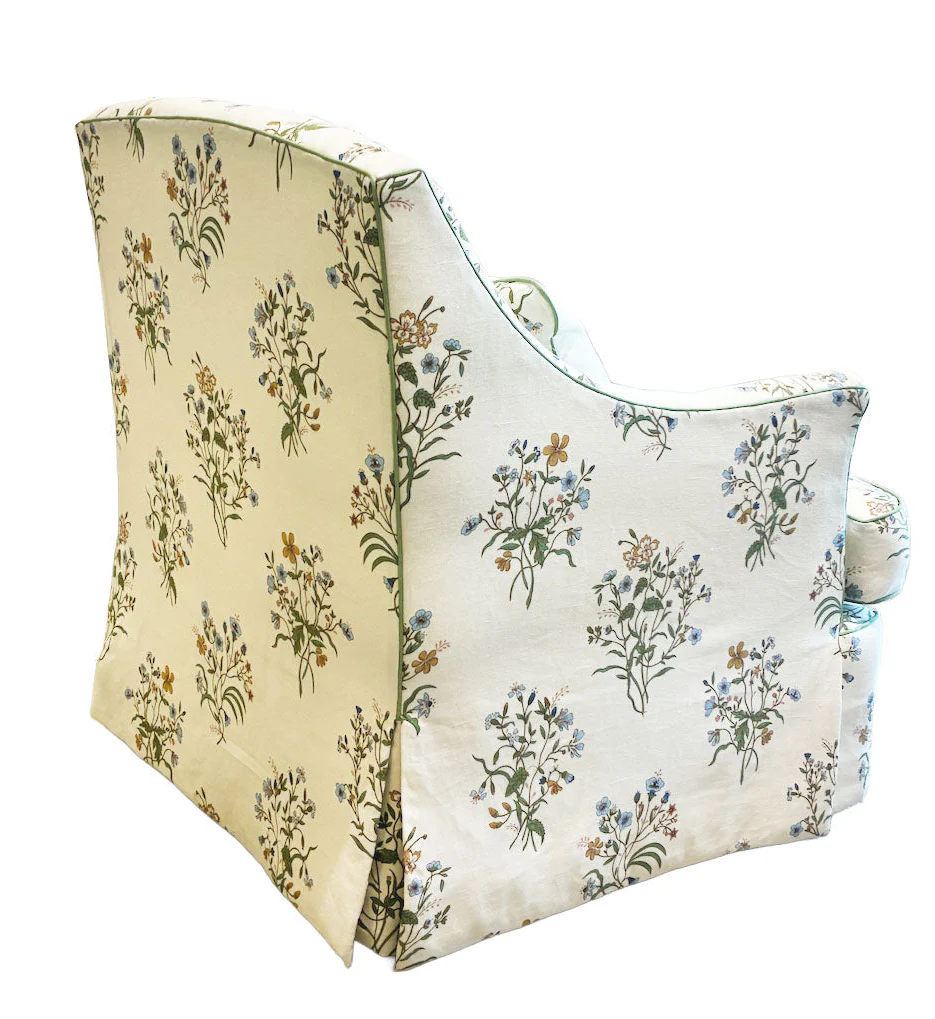 Bowen Arm Chair in Flax & Field Flowers - Image 4