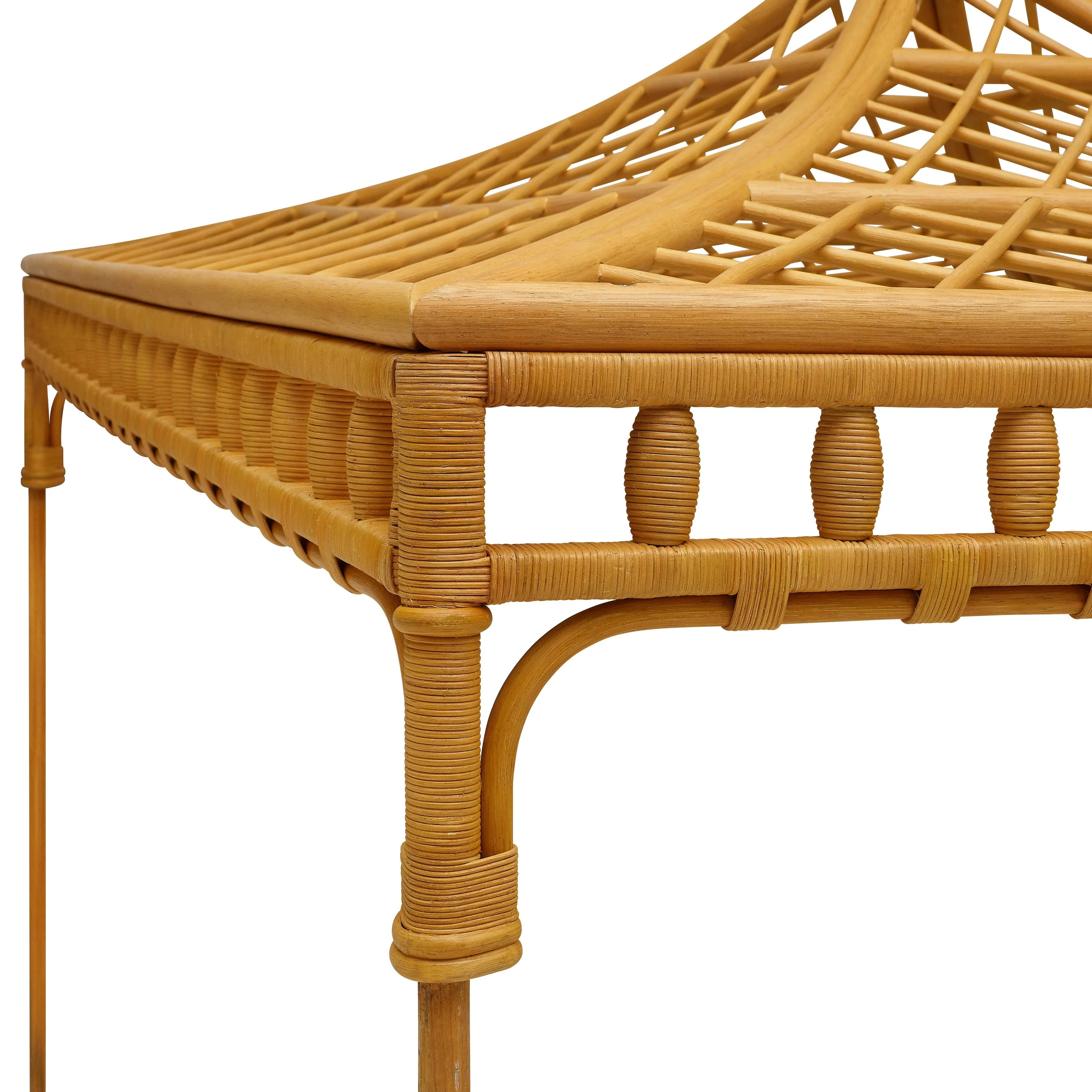 Rattan Trellis Canopy Bed - Image 4