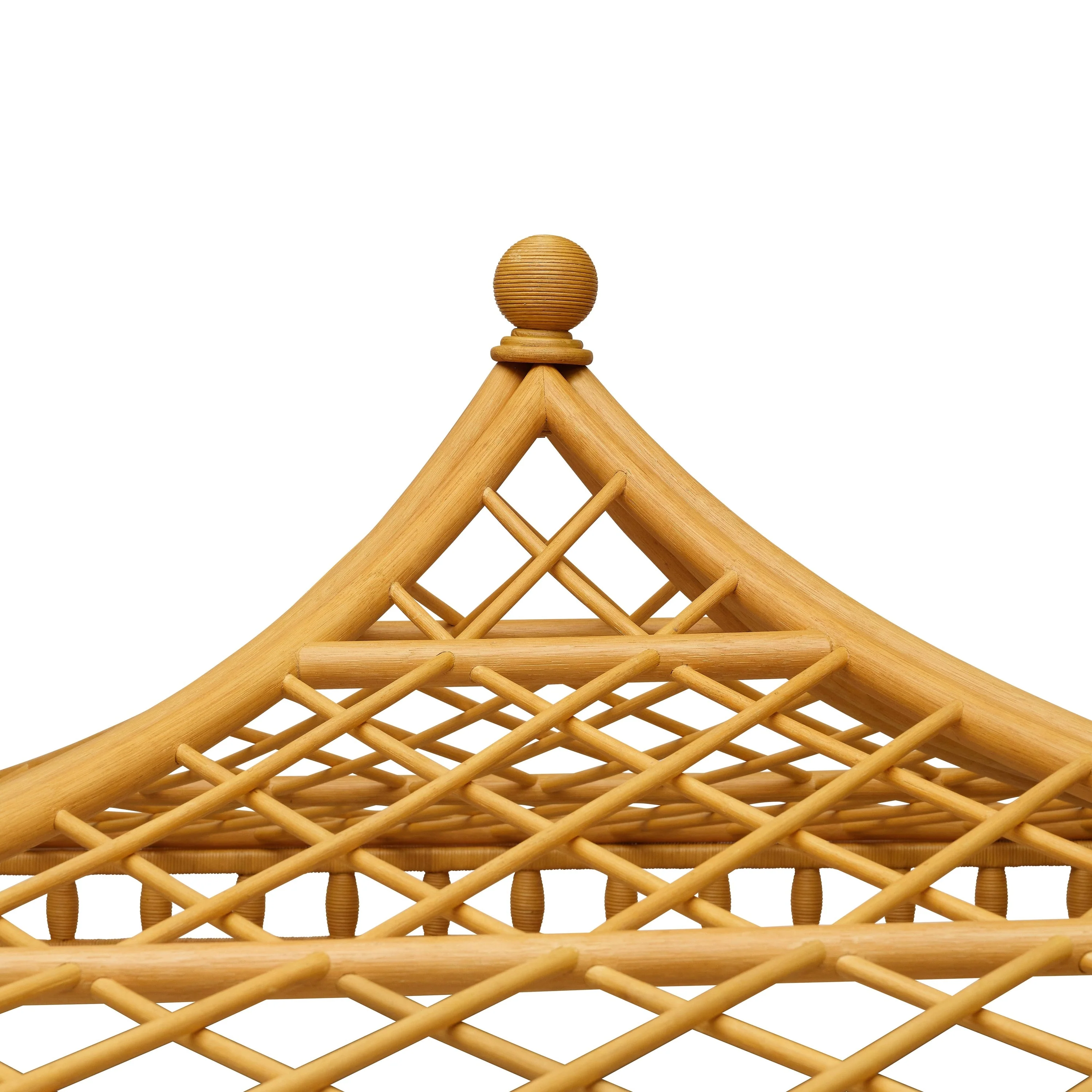 Rattan Trellis Canopy Bed - Image 5