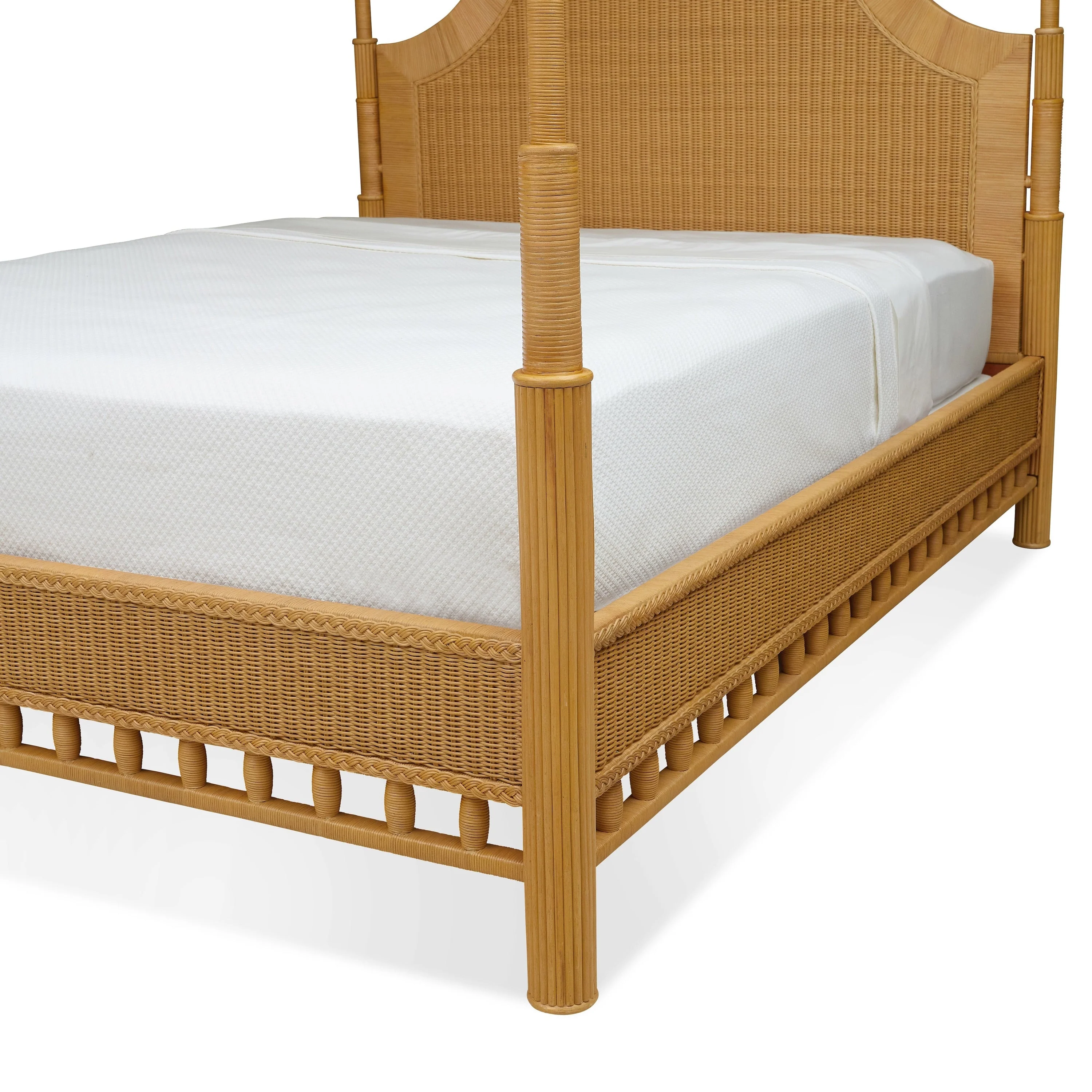 Rattan Trellis Canopy Bed - Image 6