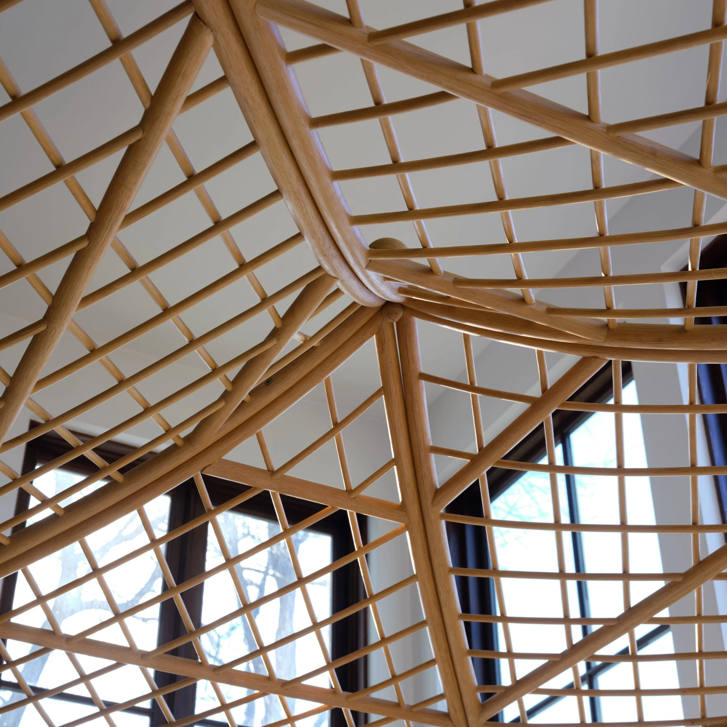 Rattan Trellis Canopy Bed - Image 9