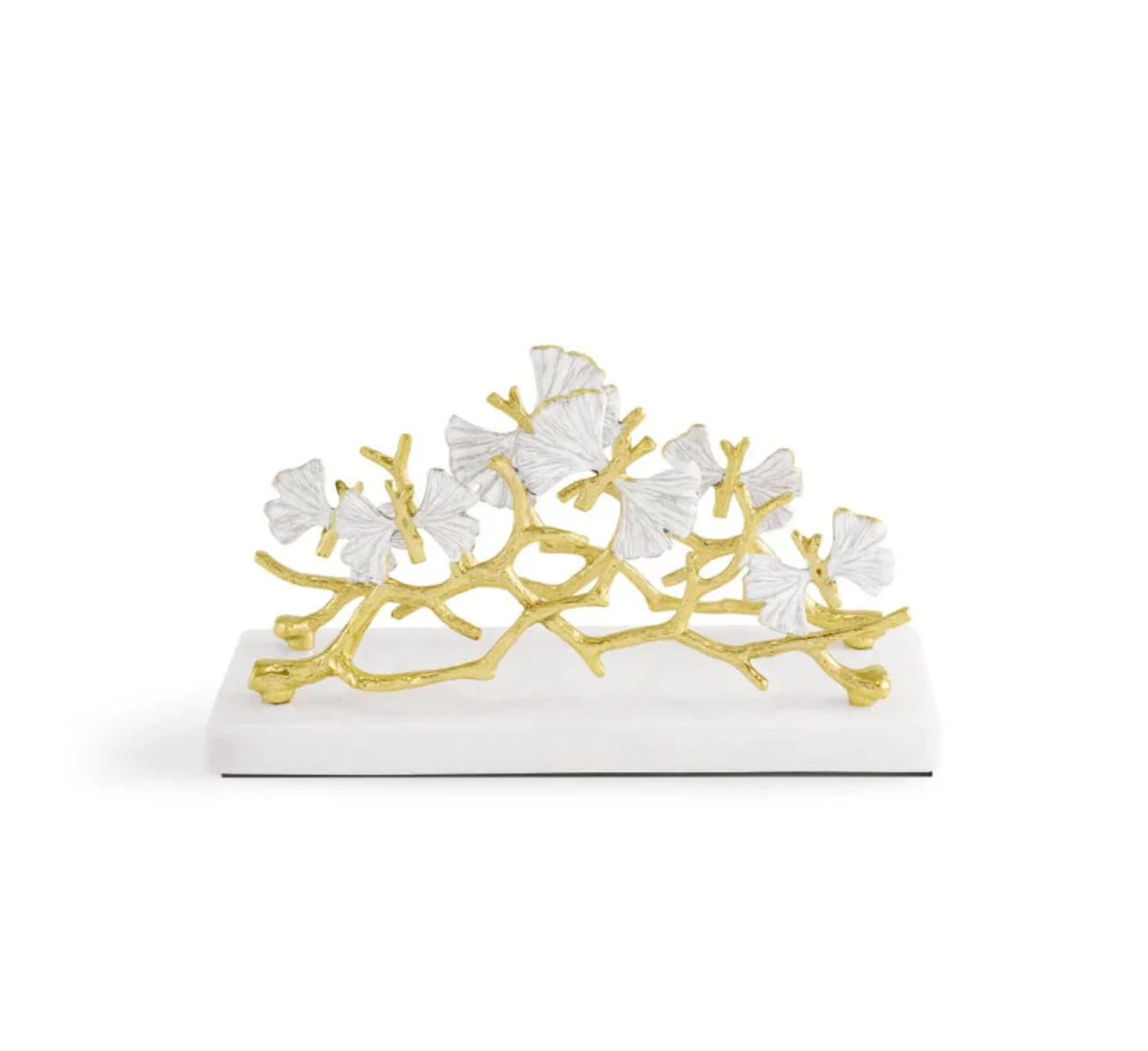 Butterfly Gingko Gold Vertical Napkin Holder