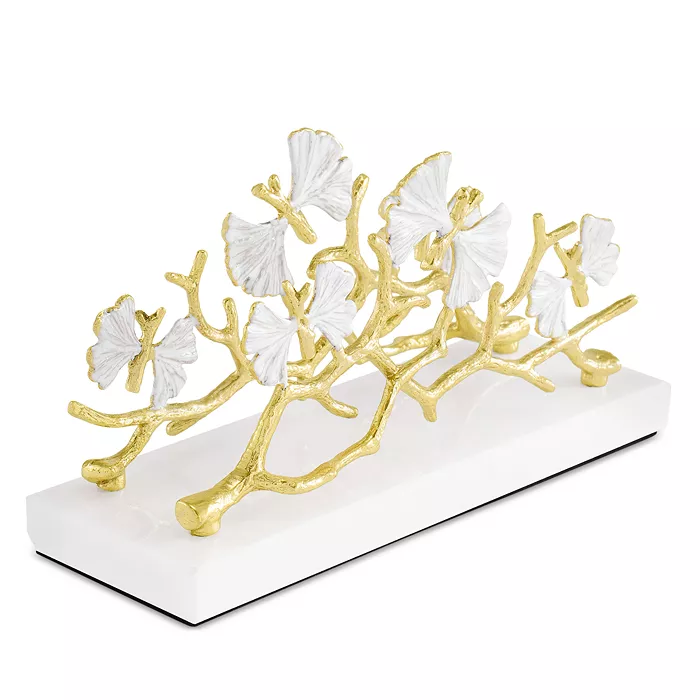 Butterfly Gingko Gold Vertical Napkin Holder - Image 3
