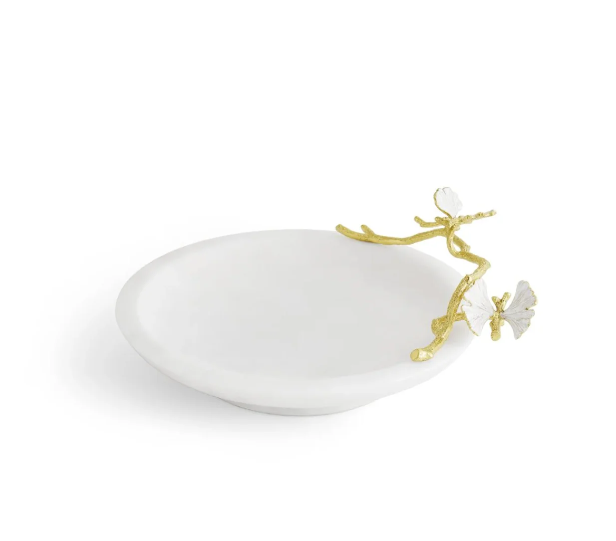 Butterfly Ginkgo Gold Trinket Dish