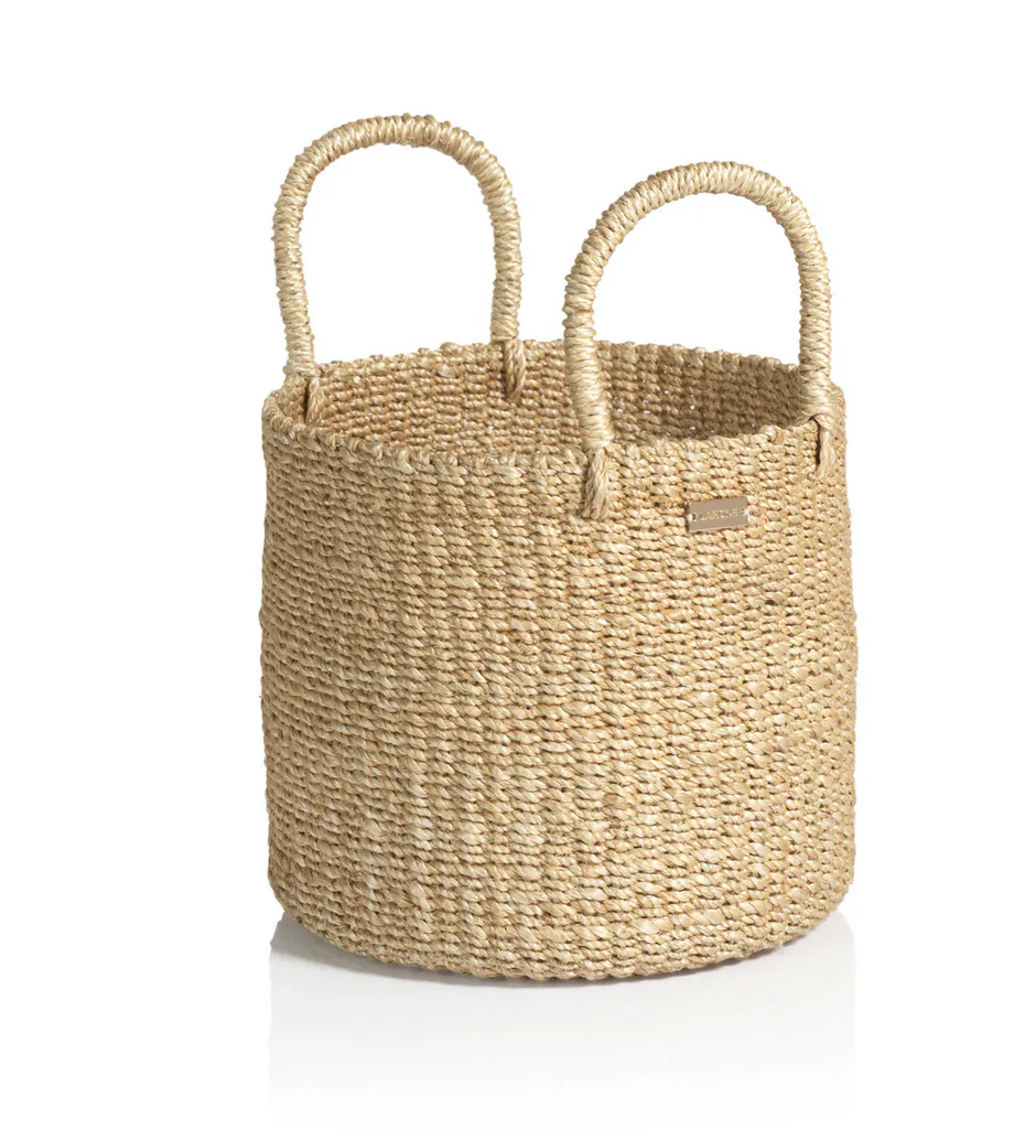 Camille Small Round Abaca Basket