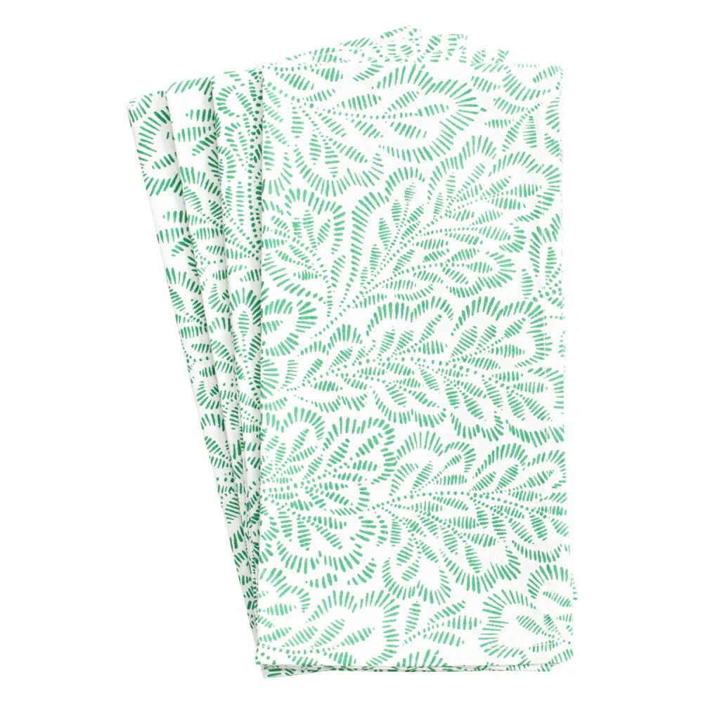 Block Print Leaves Napkin Collection - Image 2