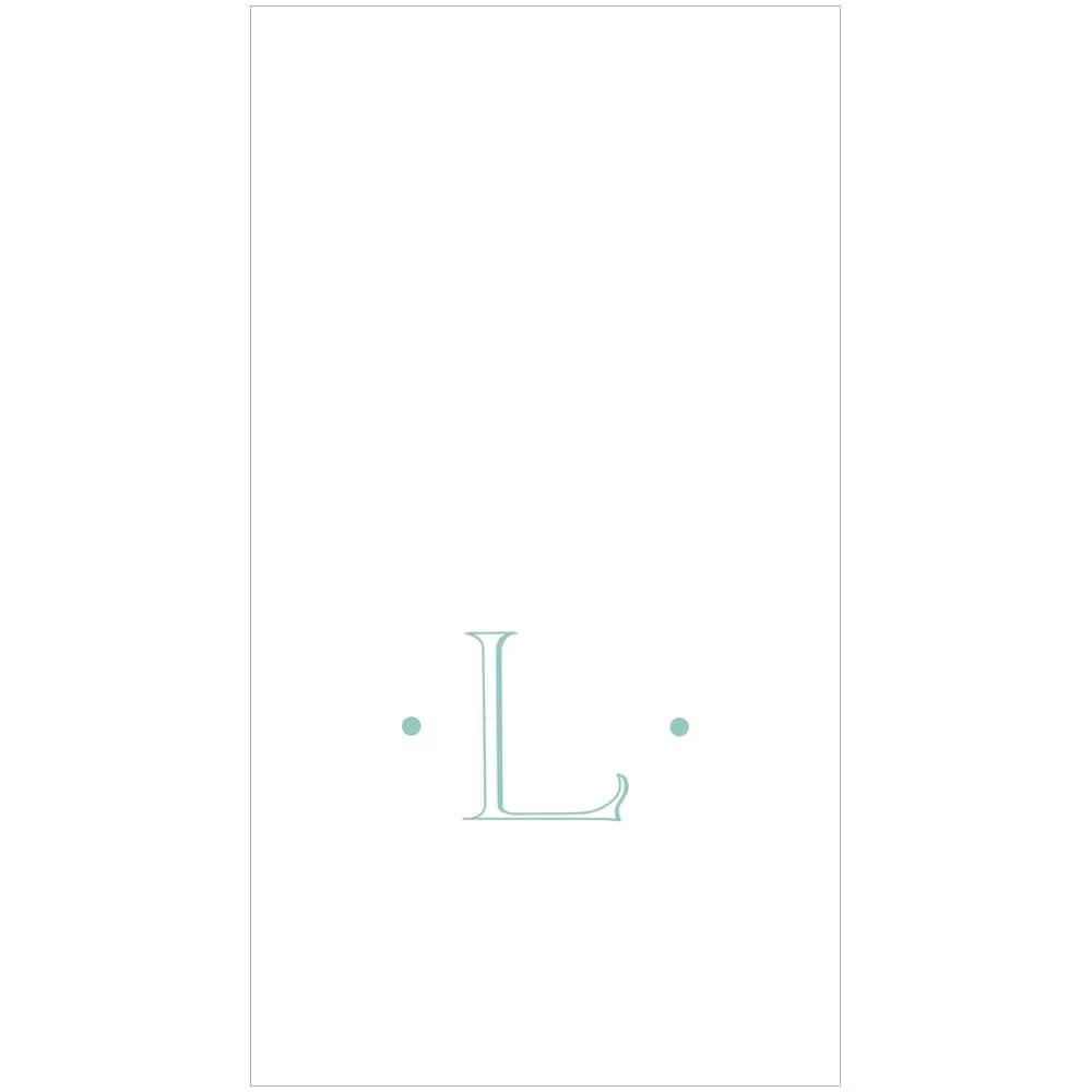 Antique Robin's Egg Single Initial Guest Towels - Image 11