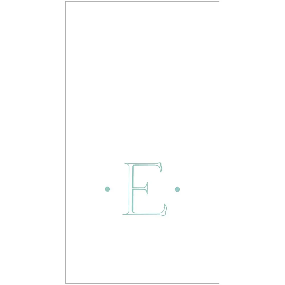 Antique Robin's Egg Single Initial Guest Towels - Image 5