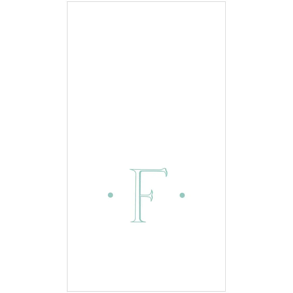 Antique Robin's Egg Single Initial Guest Towels - Image 6
