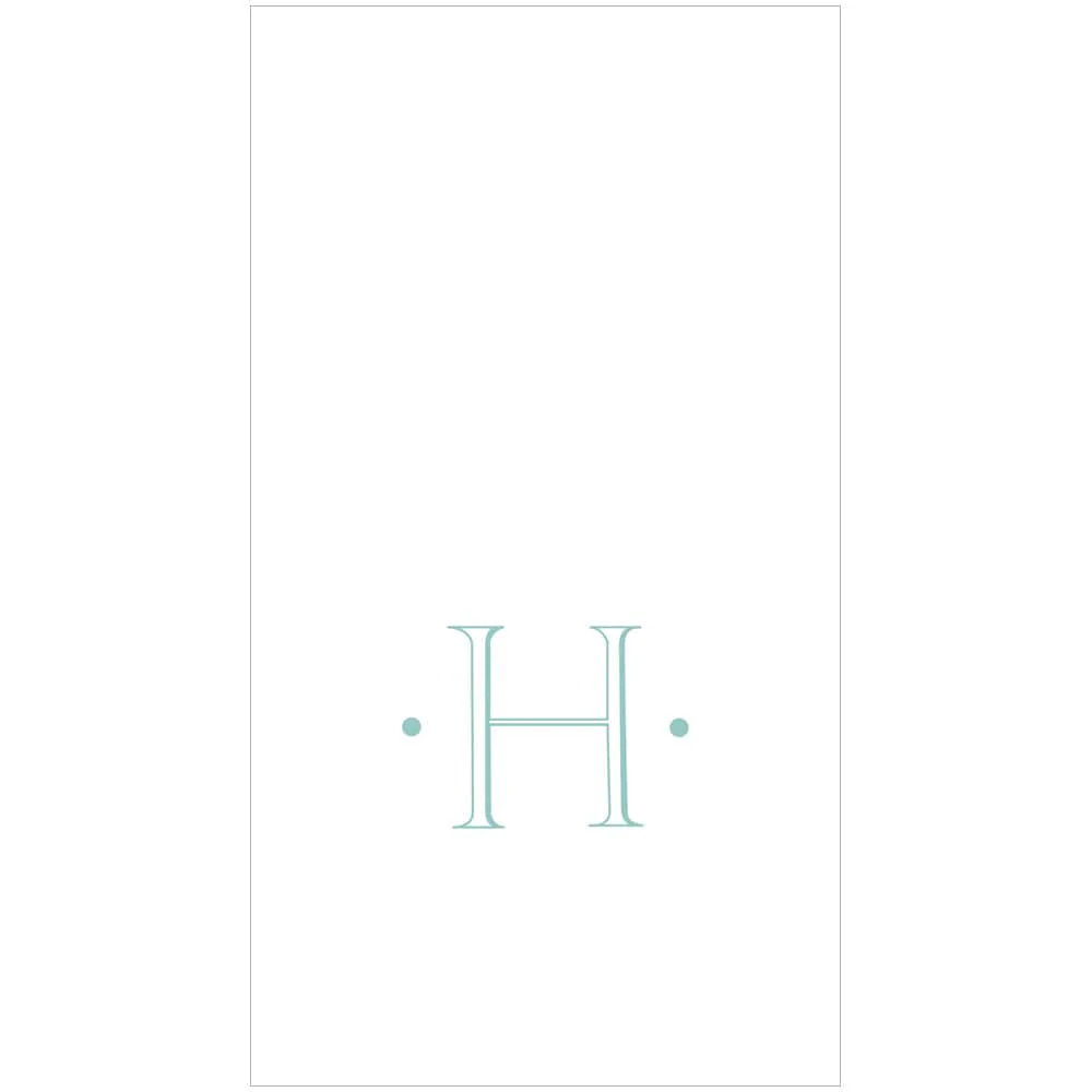 Antique Robin's Egg Single Initial Guest Towels - Image 8