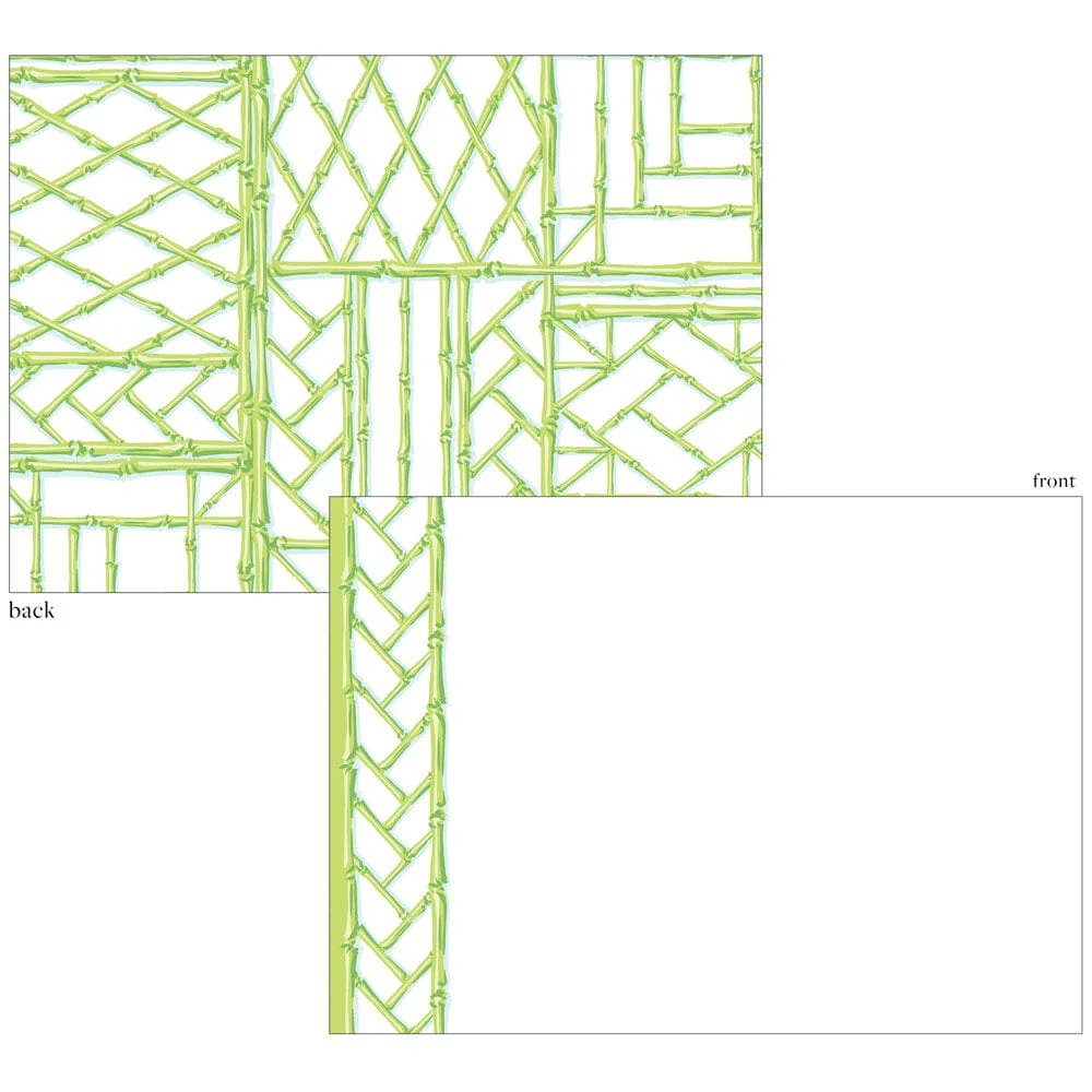 Moss Green Bamboo Screen Card Set